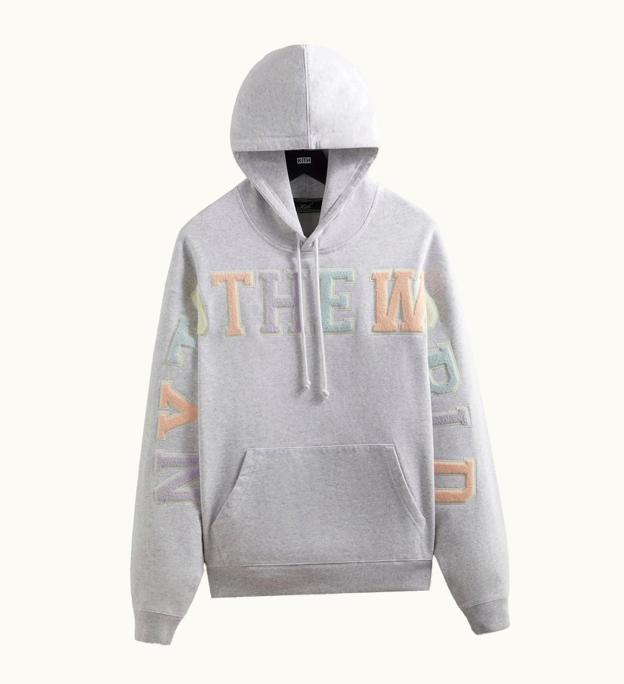 Kith Kith NY To The World Nelson Hoodie Light Heather Grey