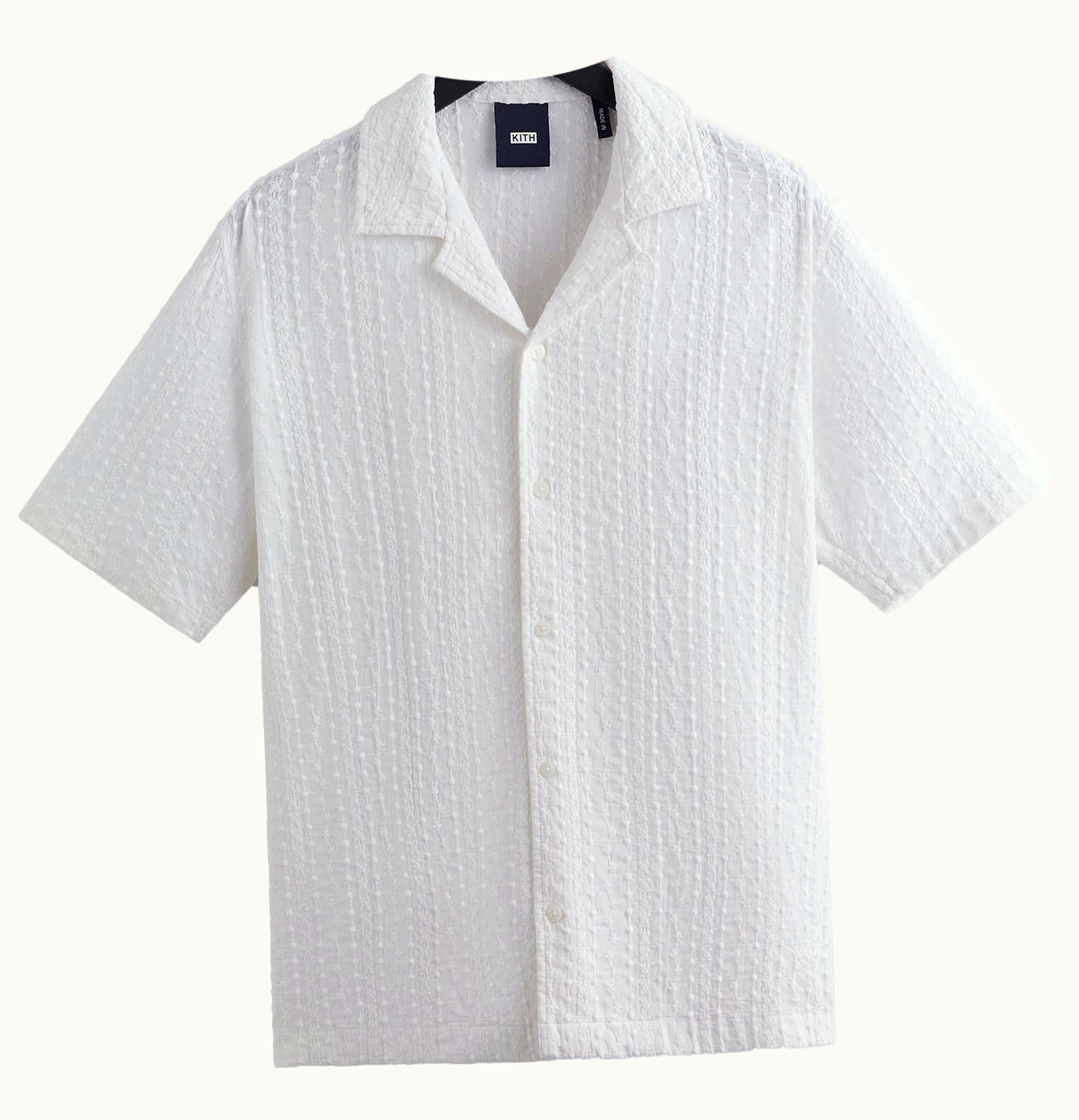 Kith Kith Embroidered Voile Thompson Camp Collar Shirt SS23 White