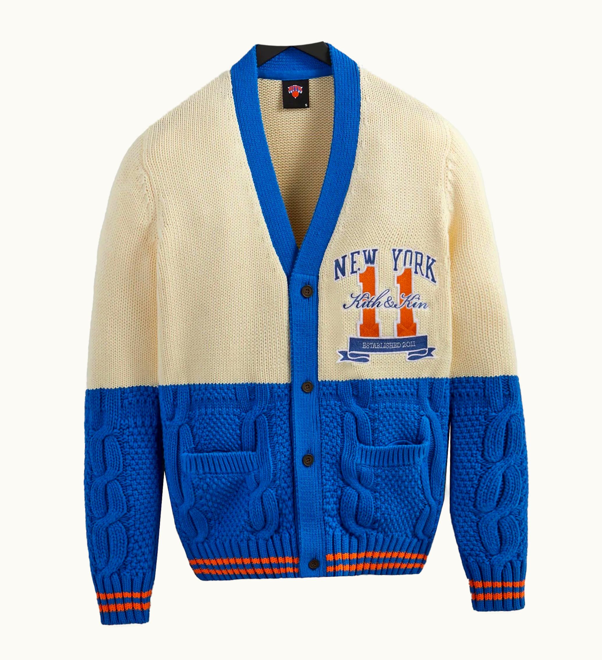 Kith Kith New York Knicks Combo Stitch Cardigan Sandrift