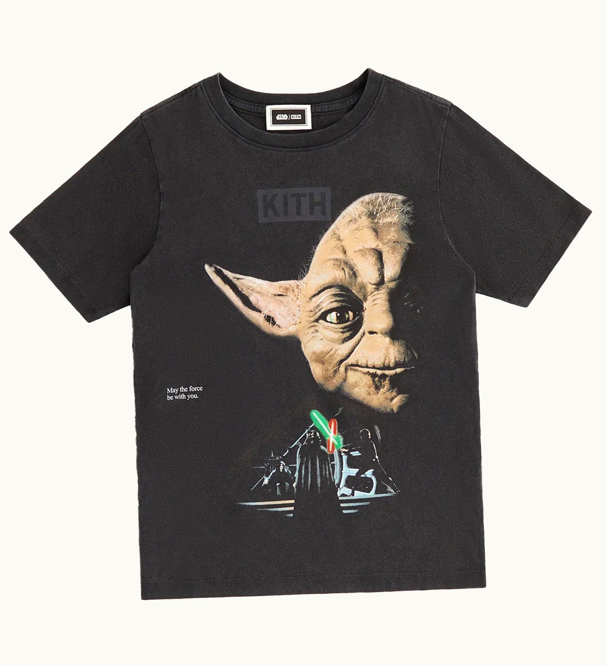 Kith Kith X Star Wars Kids Yoda Vintage Tee Black