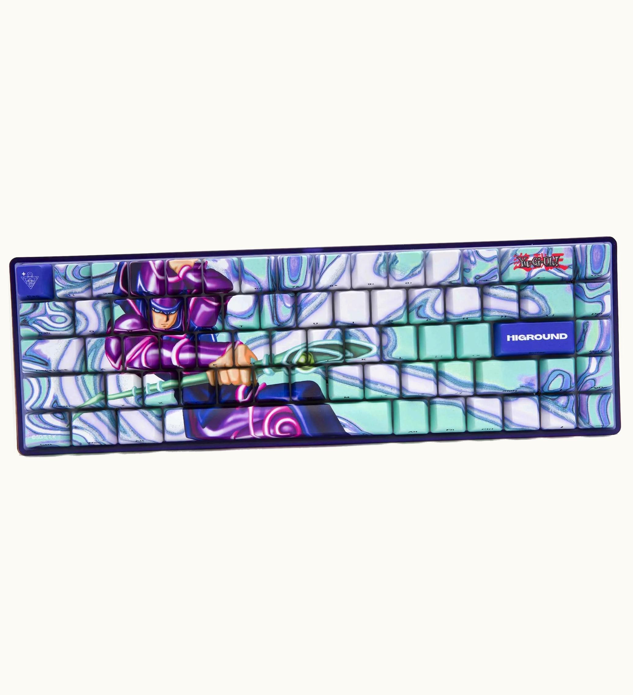 Higround Higround X Yugioh Dark Magician Basecamp 65 Keyboard Purple Green