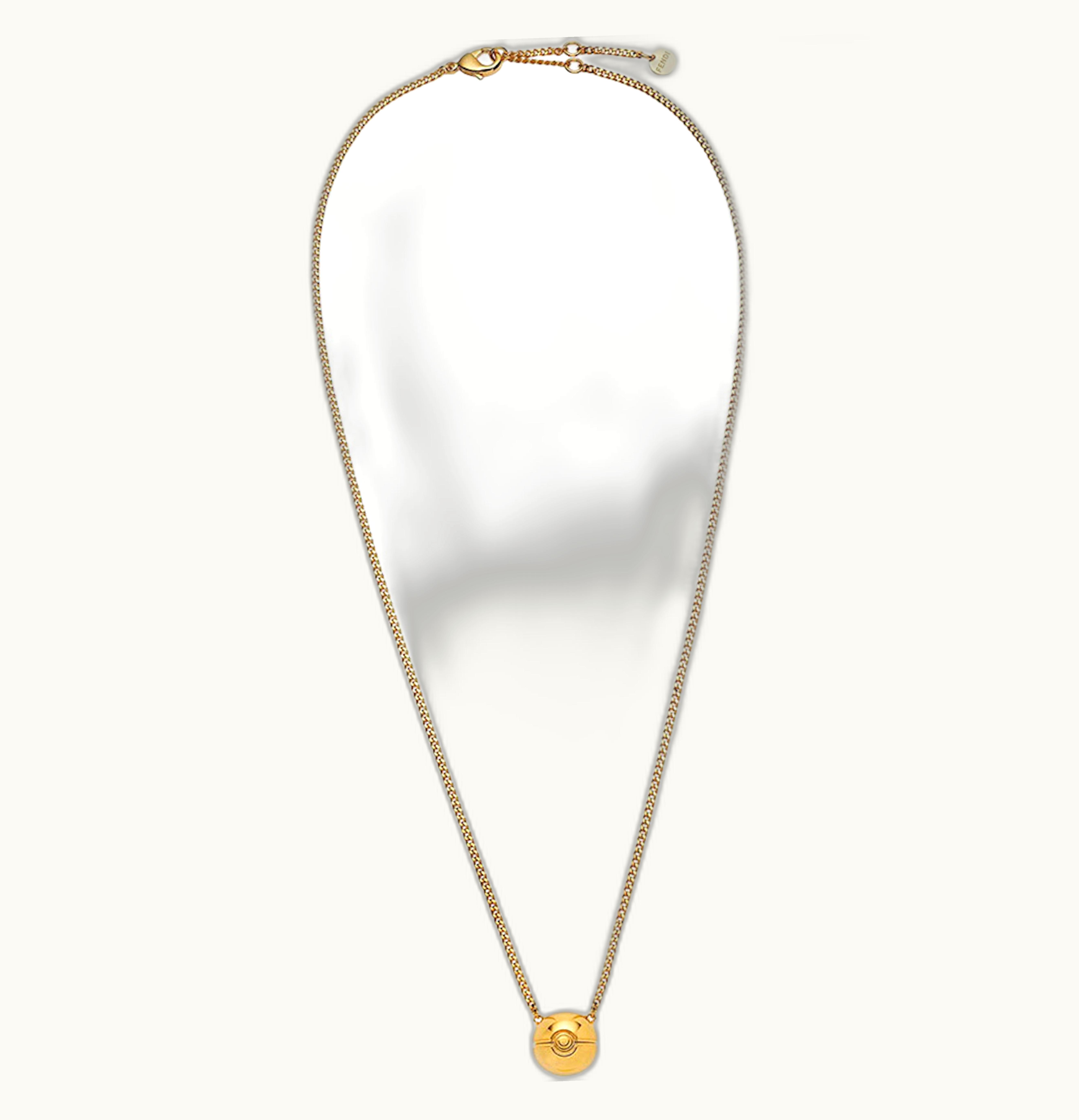 Fendi X FRGMT X Pokemon Metal Necklace Gold
