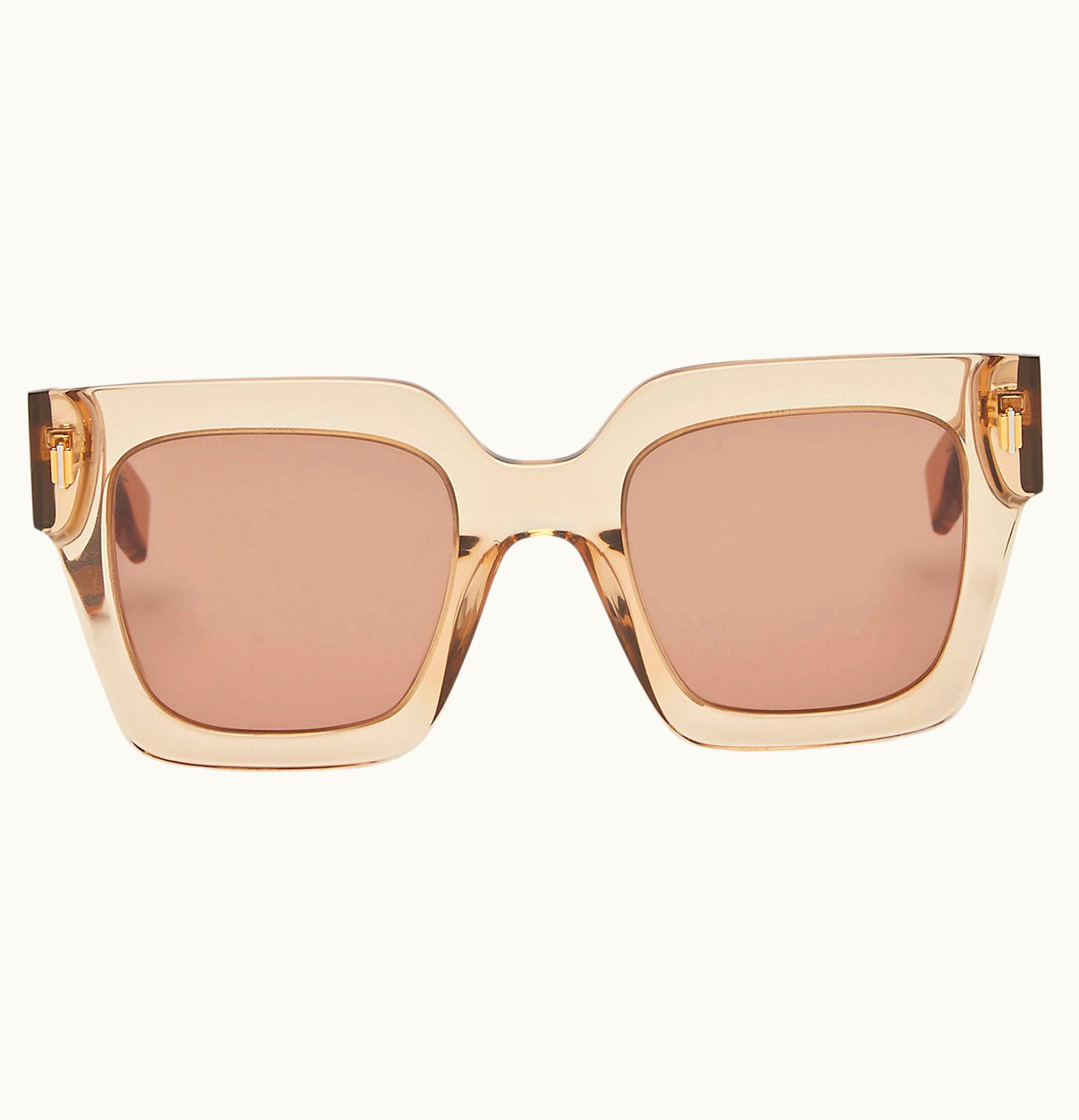 Fendi By Marc Jacobs Oversize Square Fendi Roma Beige Acetate Sunglasses