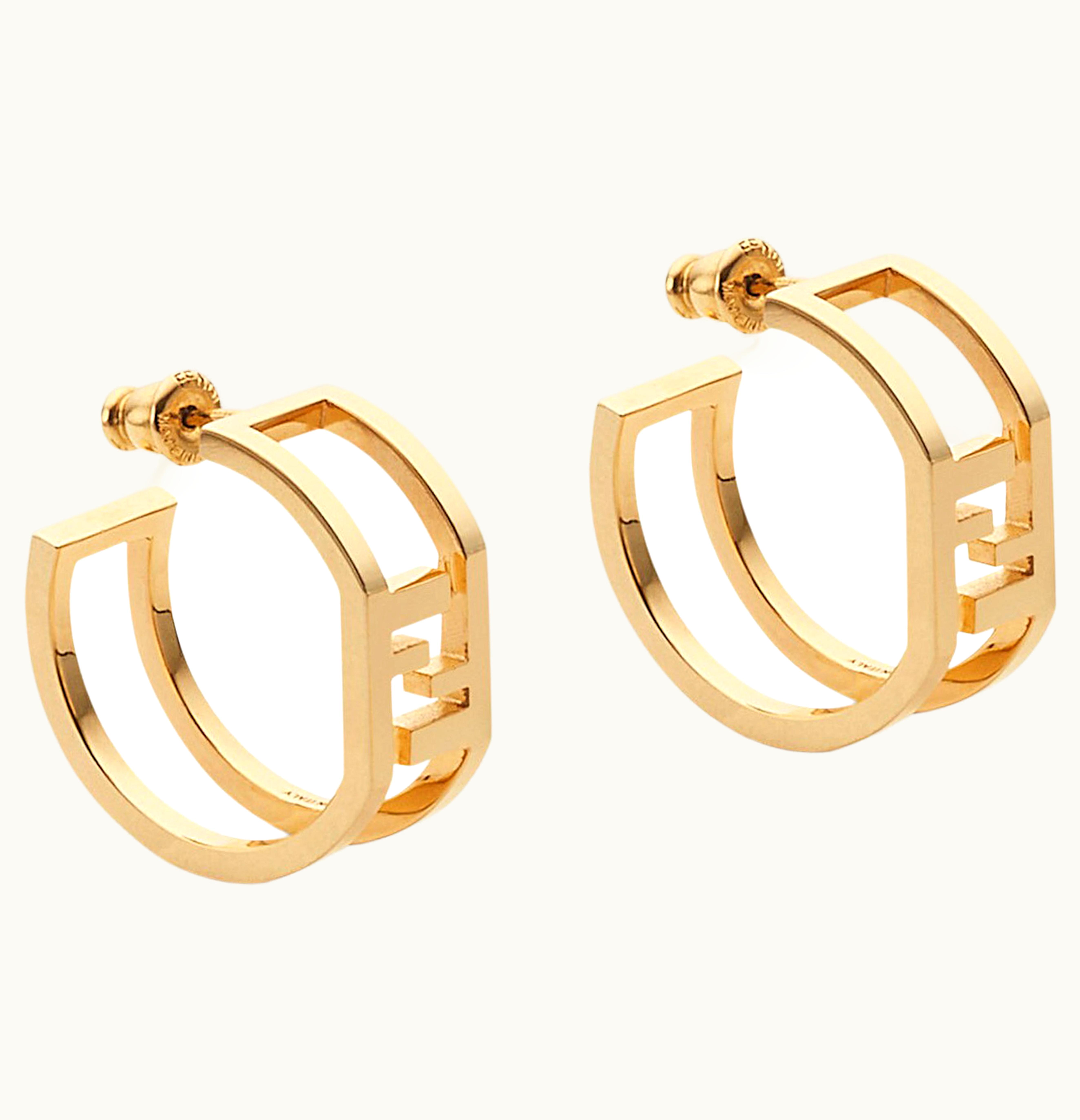 Fendi By Marc Jacobs Forever Fendi Oval Earrings Gold Colored Earrings