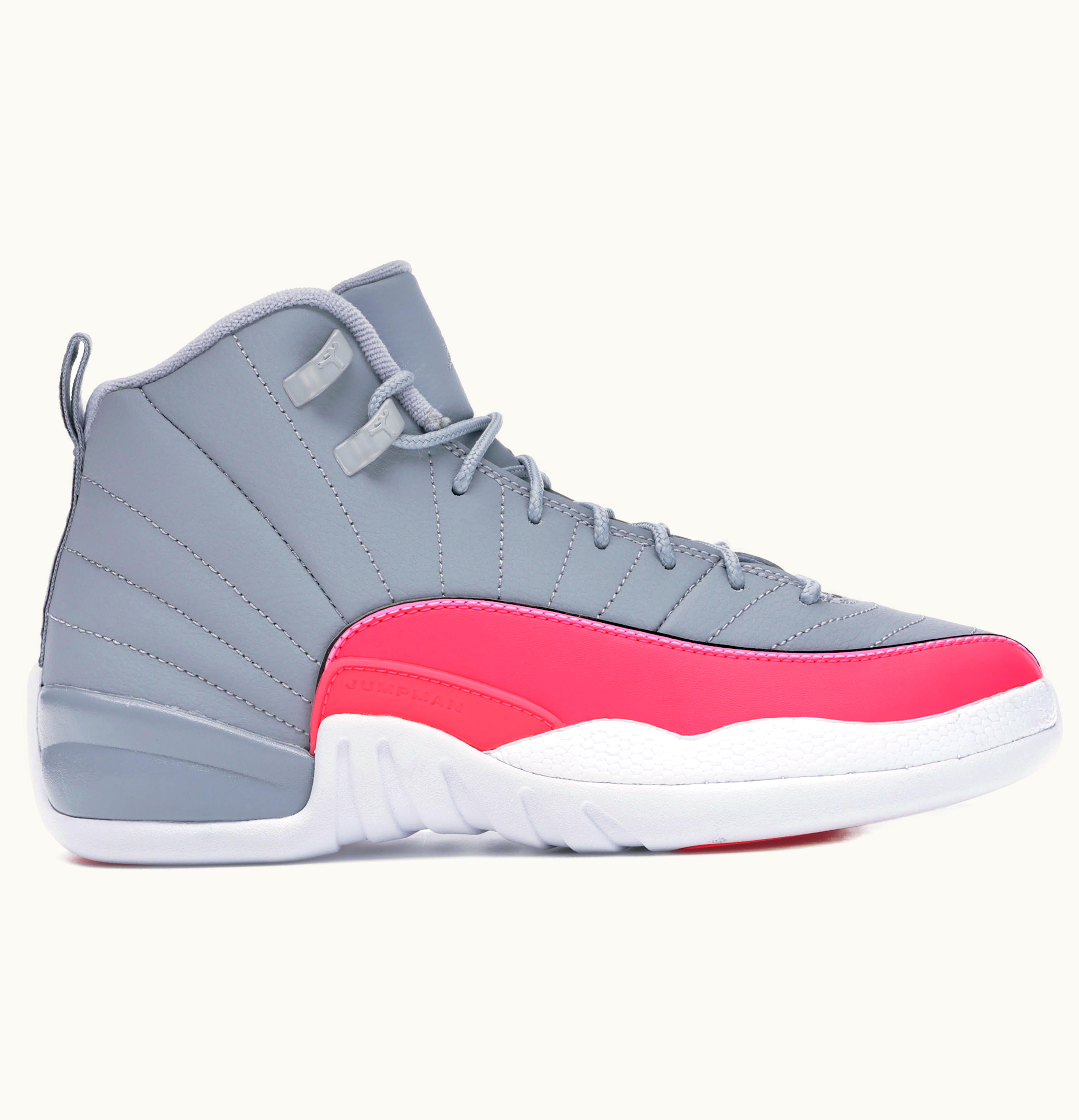 Jordan Air Jordan 12 Retro Wolf Grey Racer Pink GS