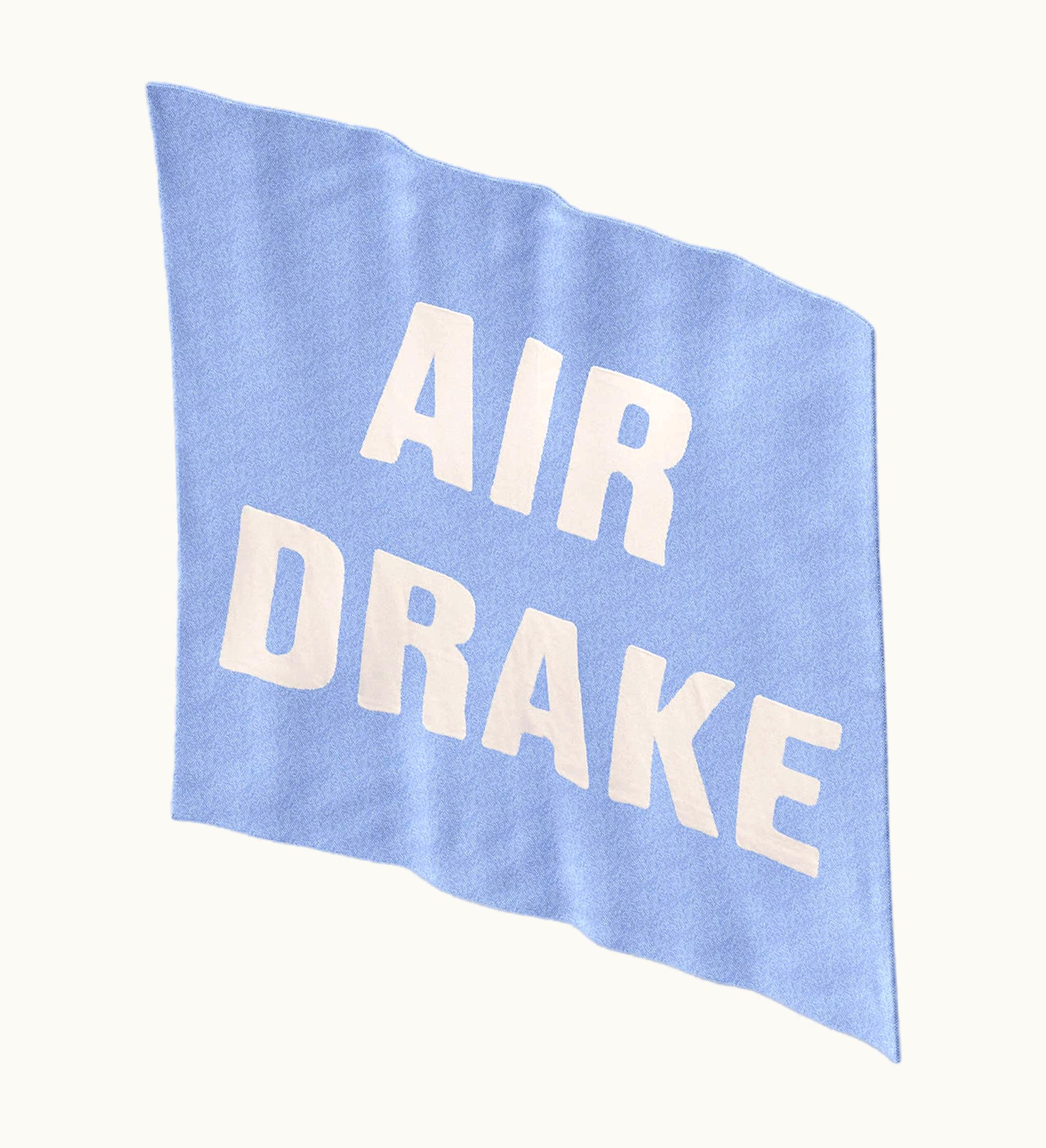 Drake X The Elder Statesmen Air Drake Large Logo Blanket Pale Blue