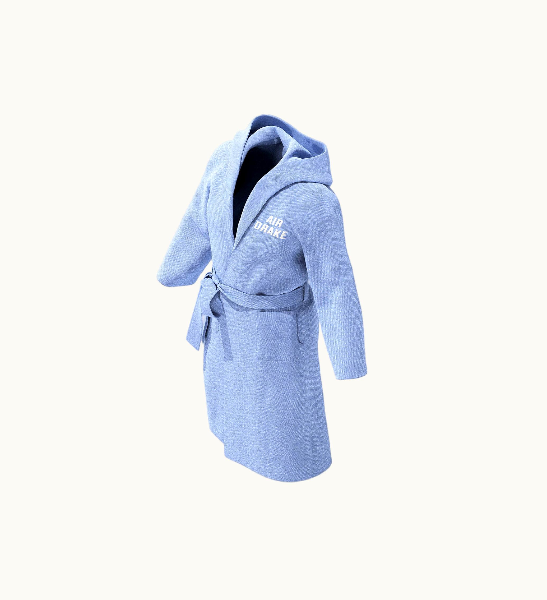 Drake X The Elder Statesmen Air Drake Hooded Robe Pale Blue