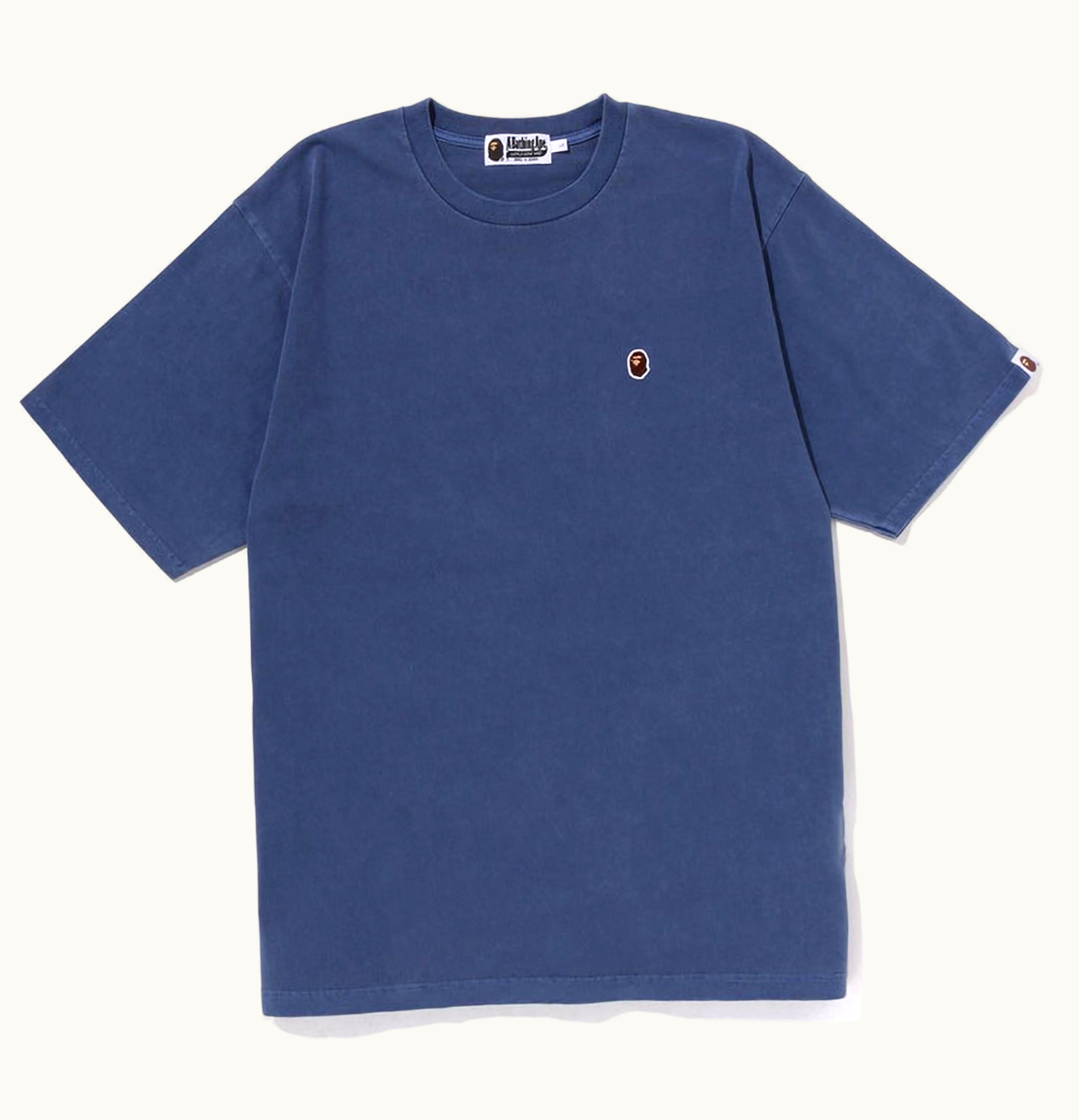BAPE BAPE Overdye Ape Head One Point Relaxed Fit Tee Navy