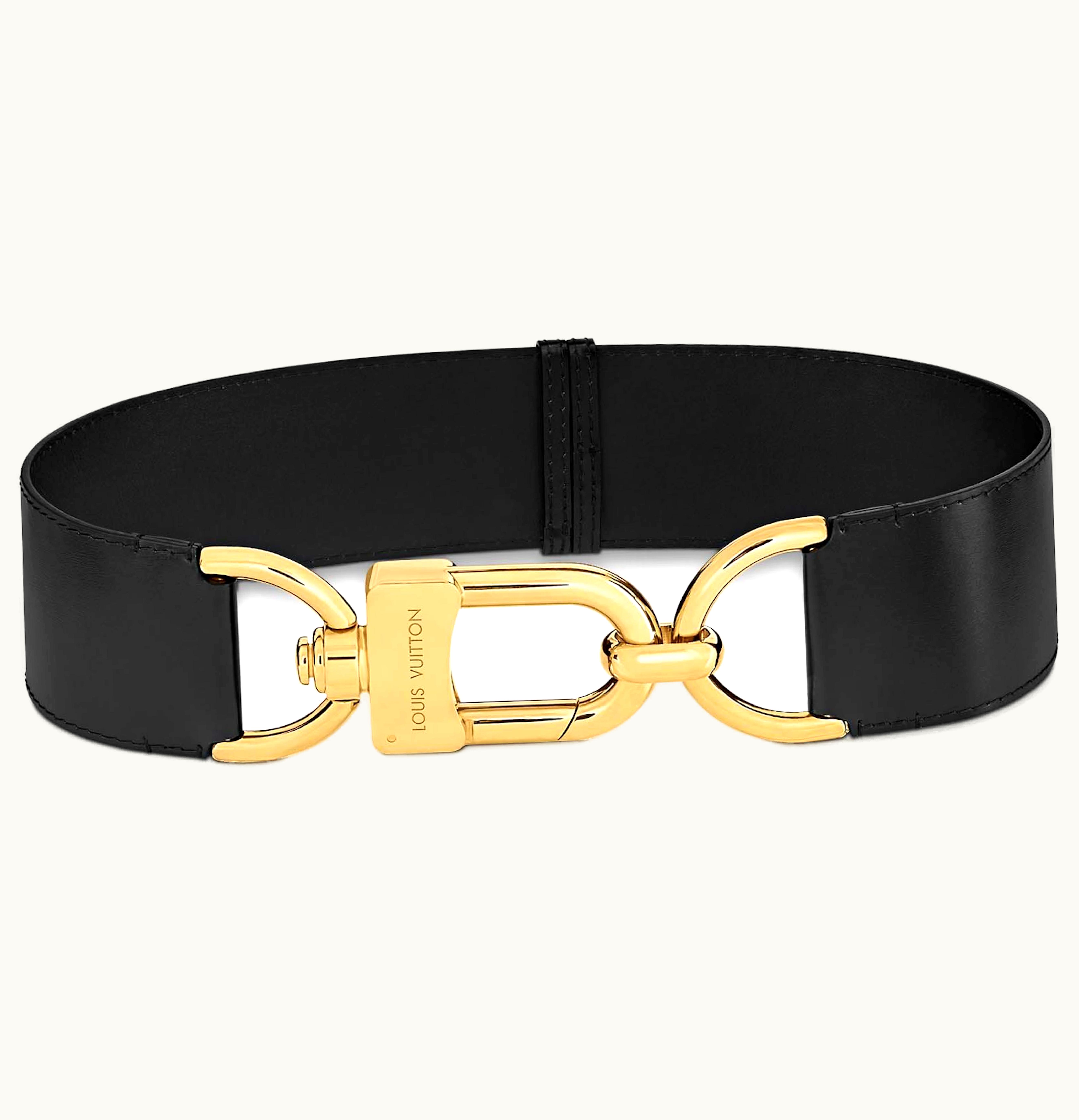 Louis Vuitton Louis Vuitton Oversized Hook 80mm Belt Black