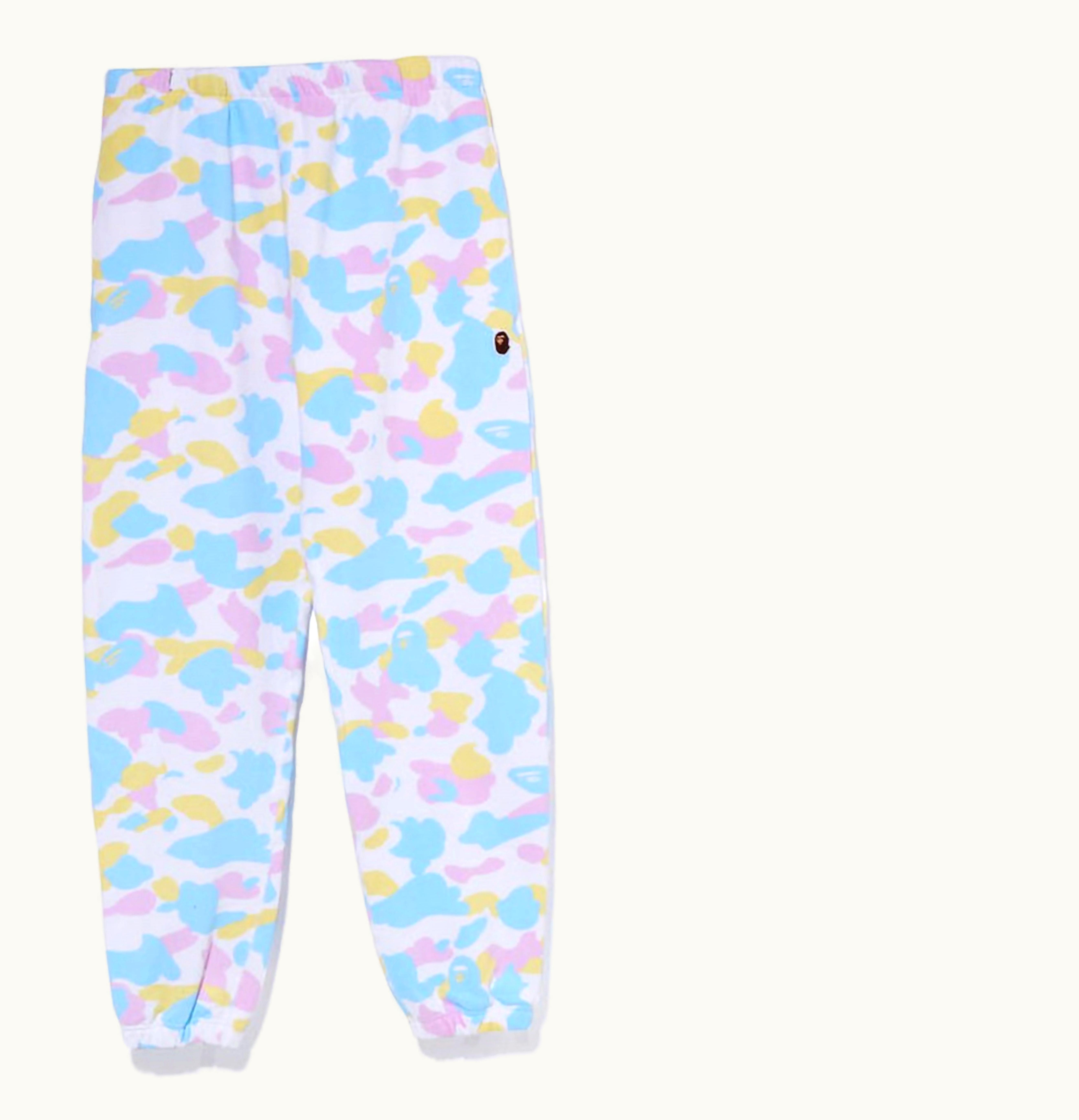 BAPE BAPE Womens New Multi Camo Oversized Sweatpants White