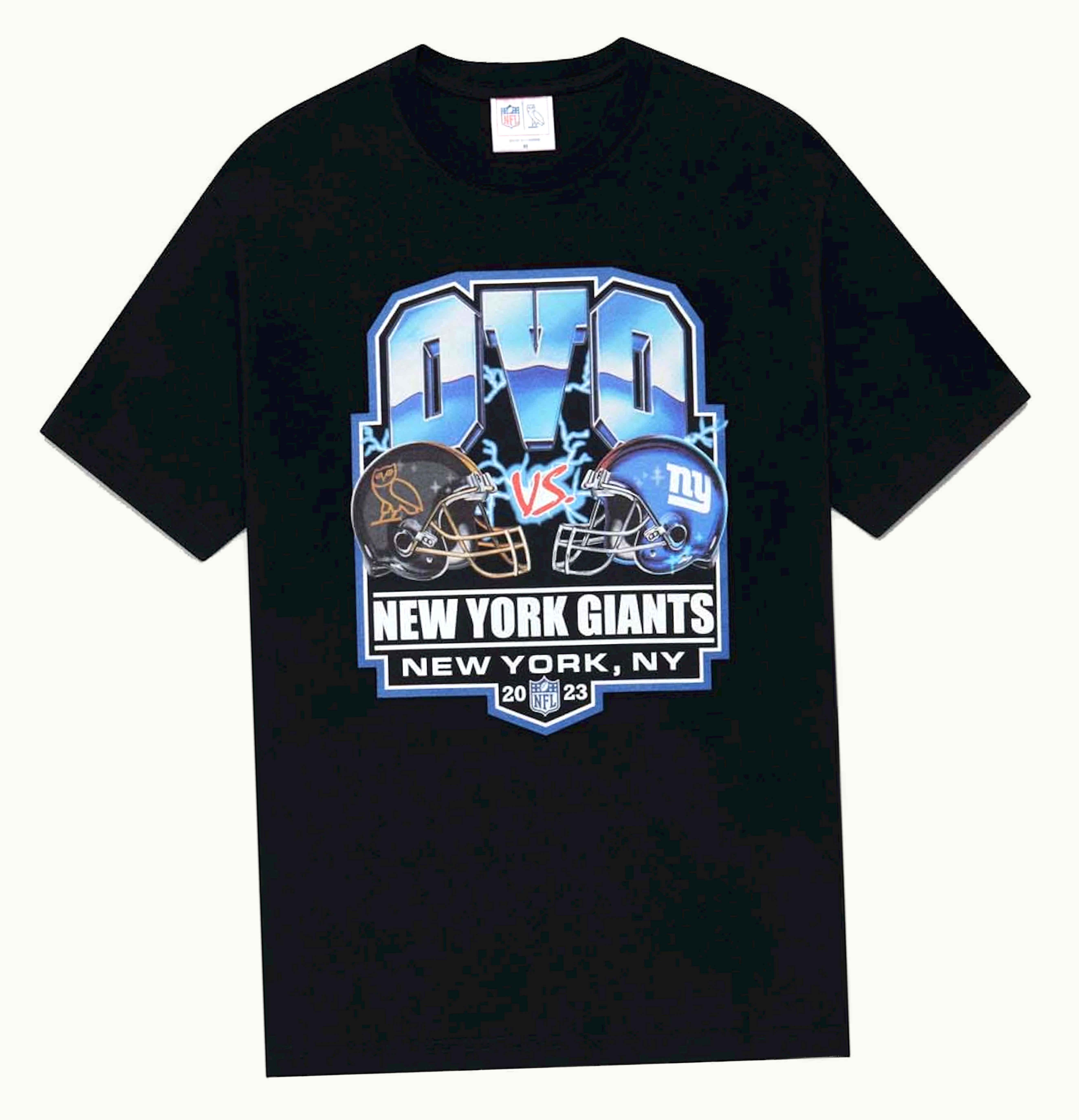 OVO OVO X NFL New York Giants Game Day T Shirt Black