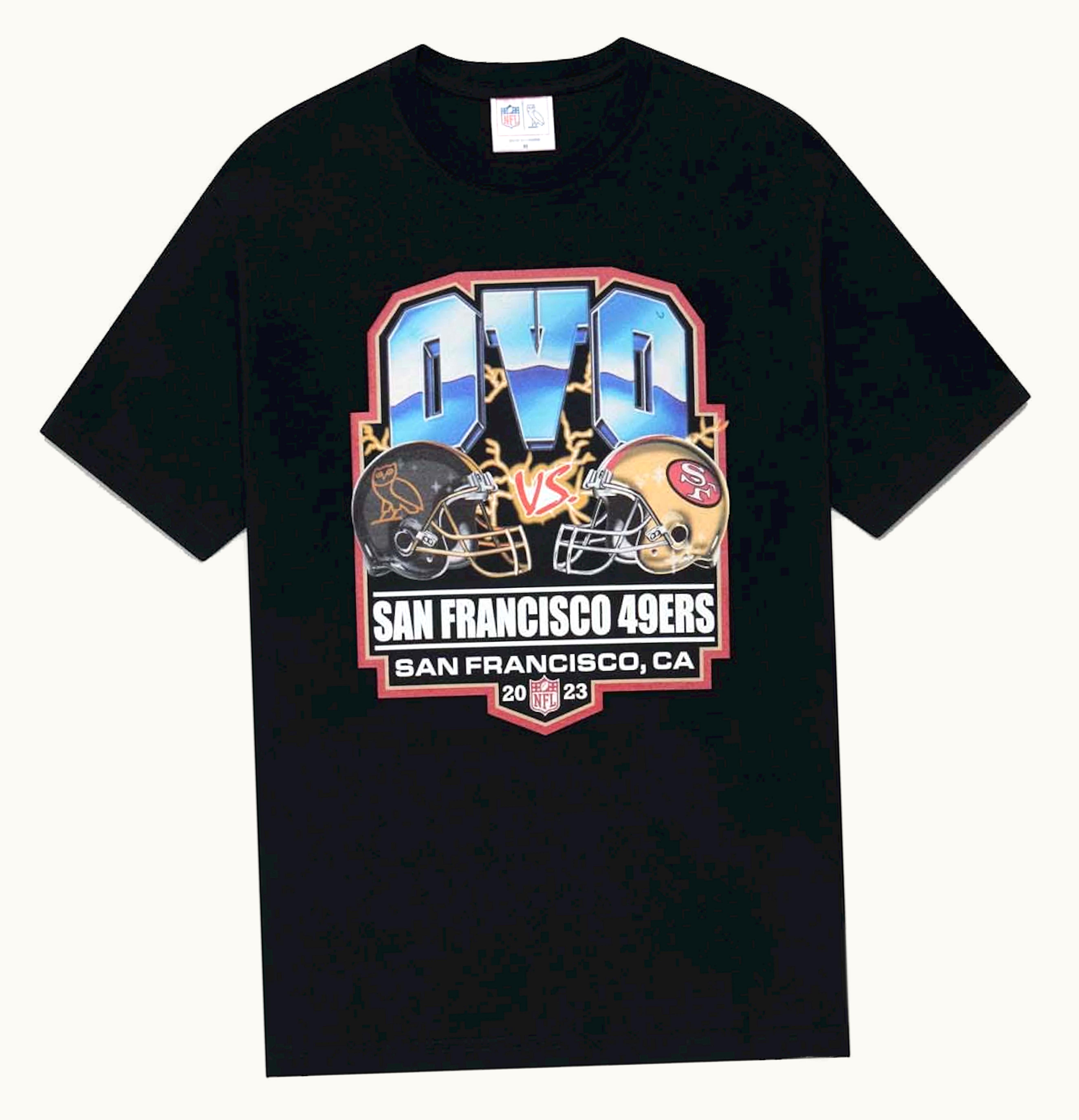 OVO OVO X NFL San Francisco 49ers Game Day T Shirt Black