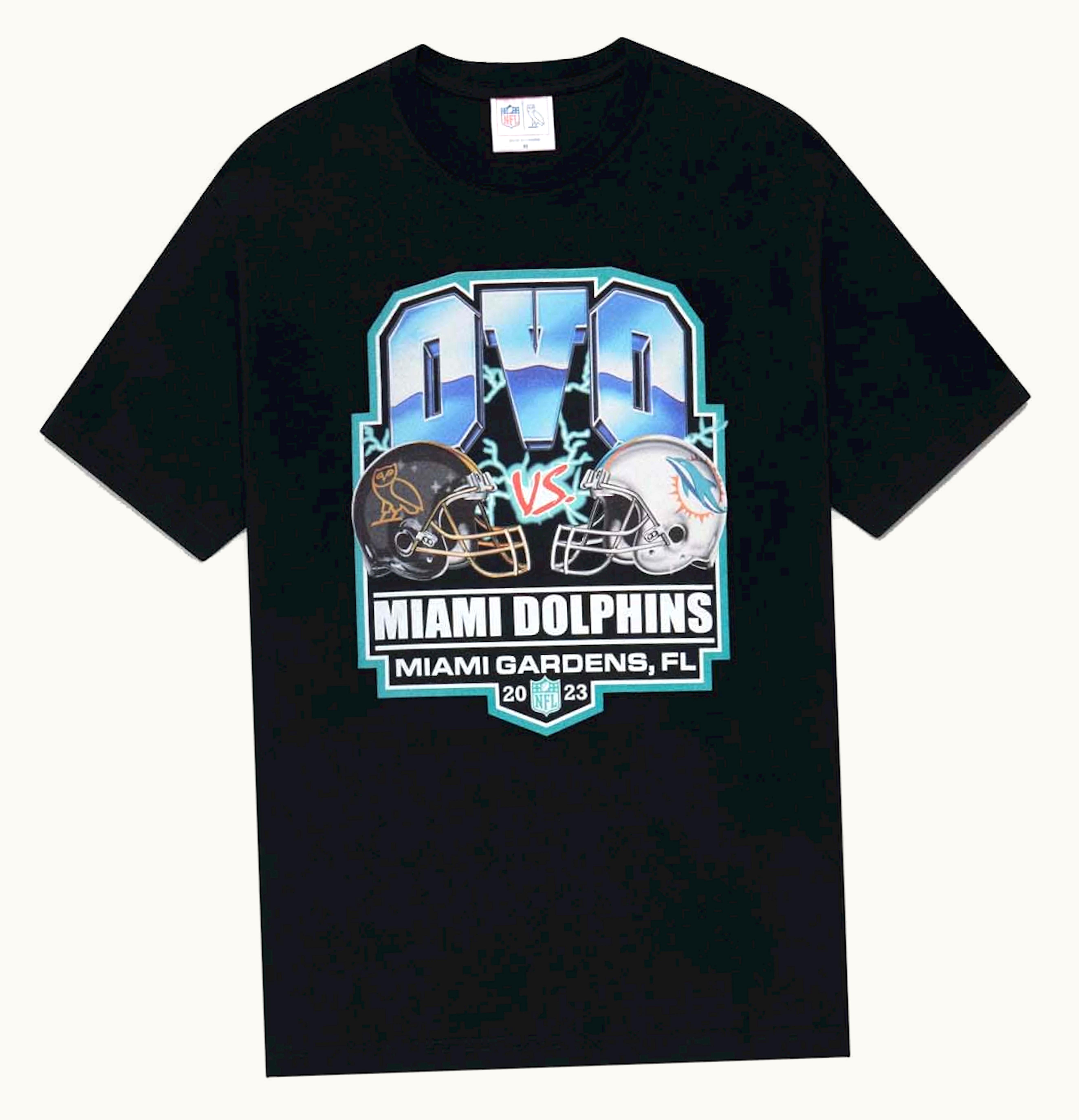 OVO OVO X NFL Miami Dolphins Game Day T Shirt Black