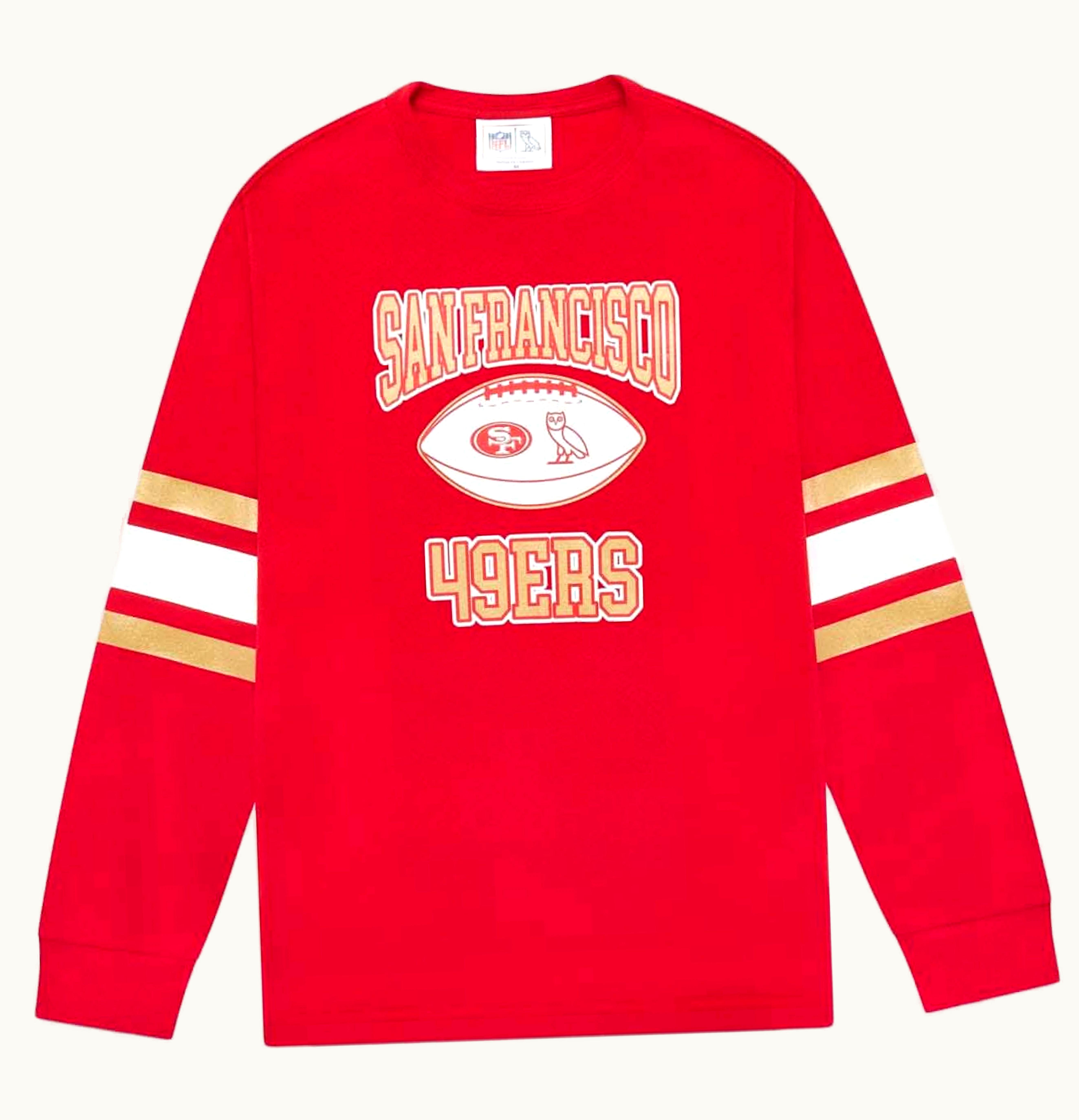 OVO OVO X NFL San Francisco 49ers Longsleeve T Shirt Red