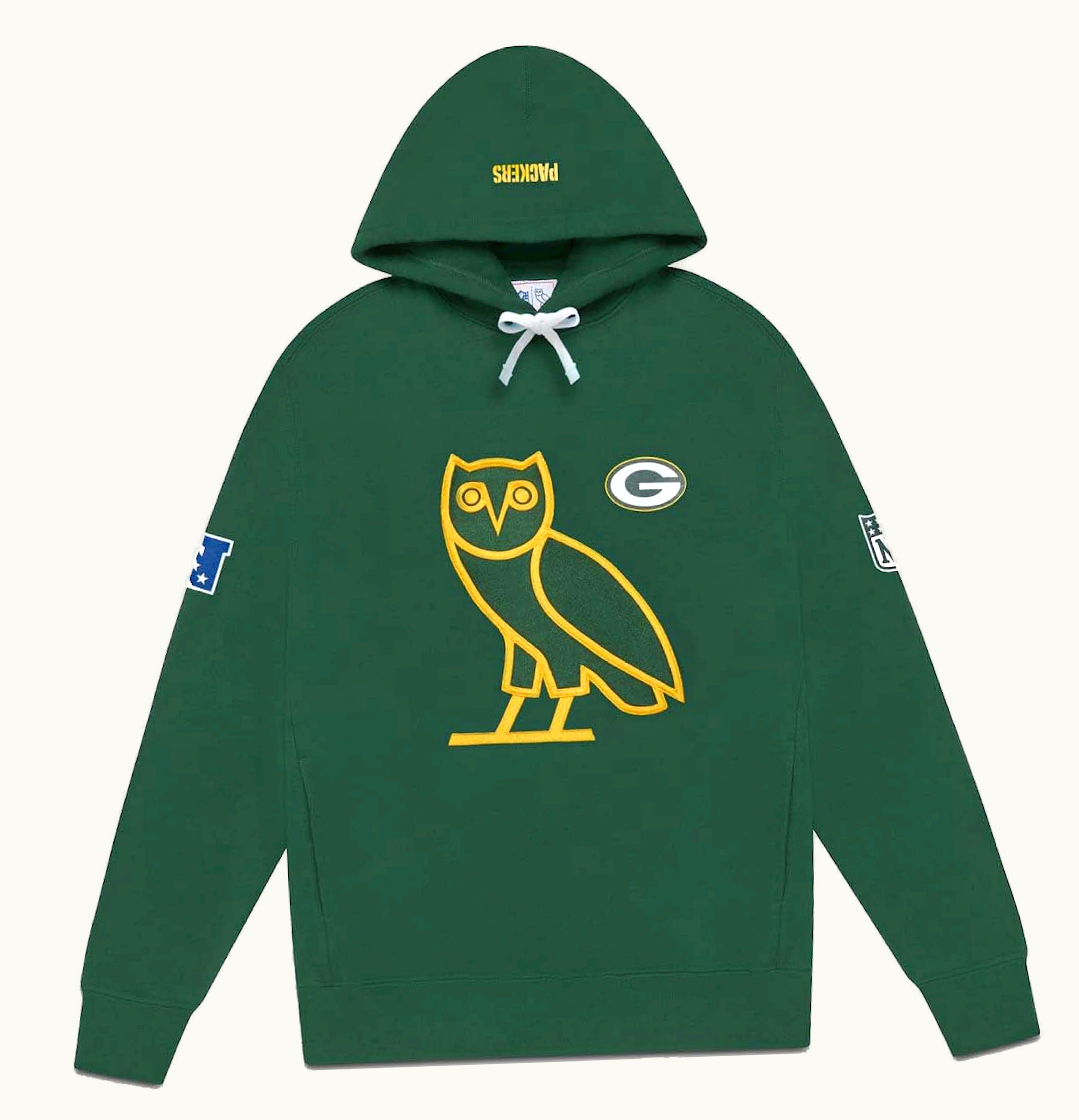 OVO OVO X NFL Green Bay Packers OG Owl Hoodie Green