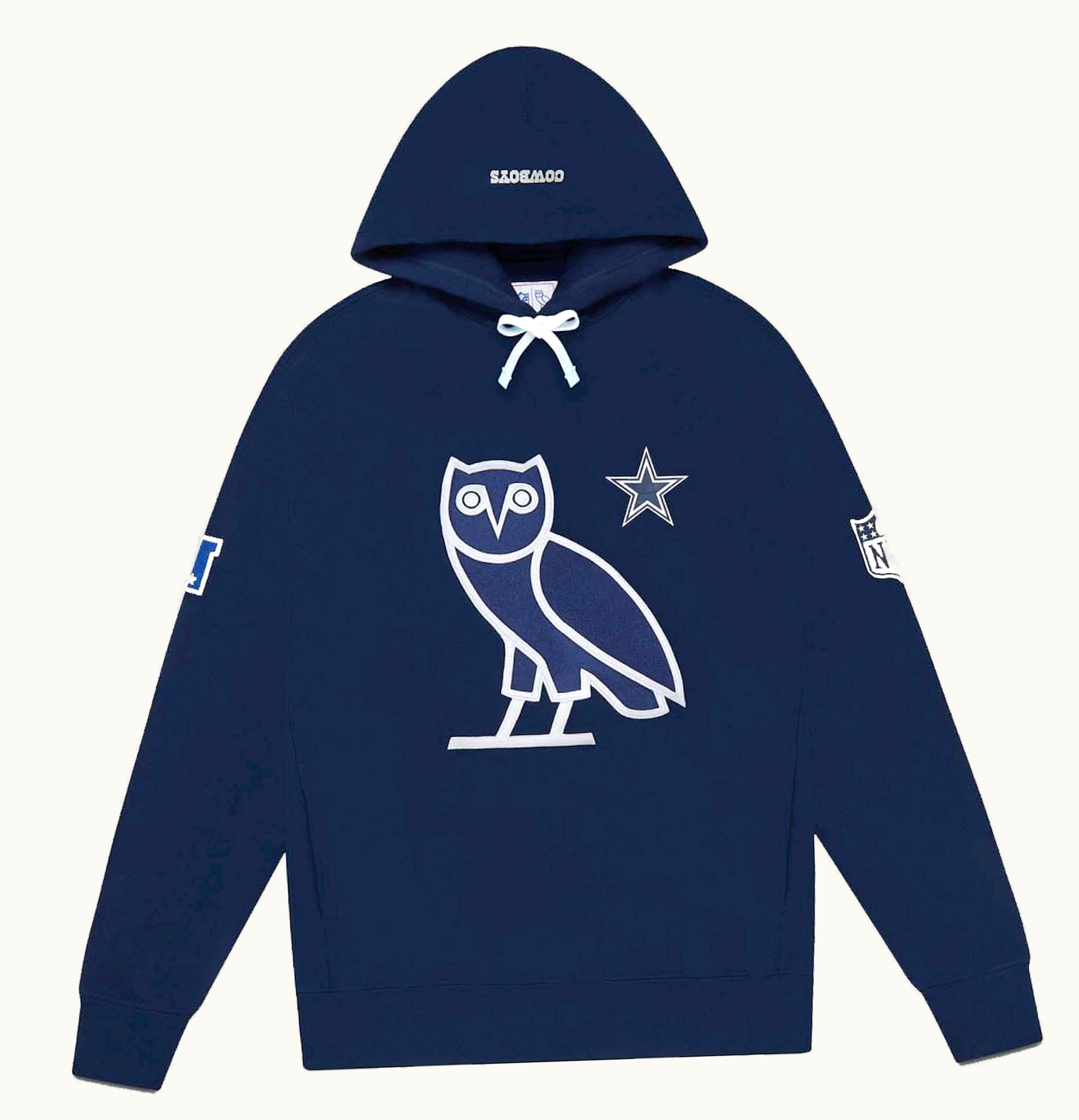 OVO OVO X NFL Dallas Cowboys OG Owl Hoodie Navy