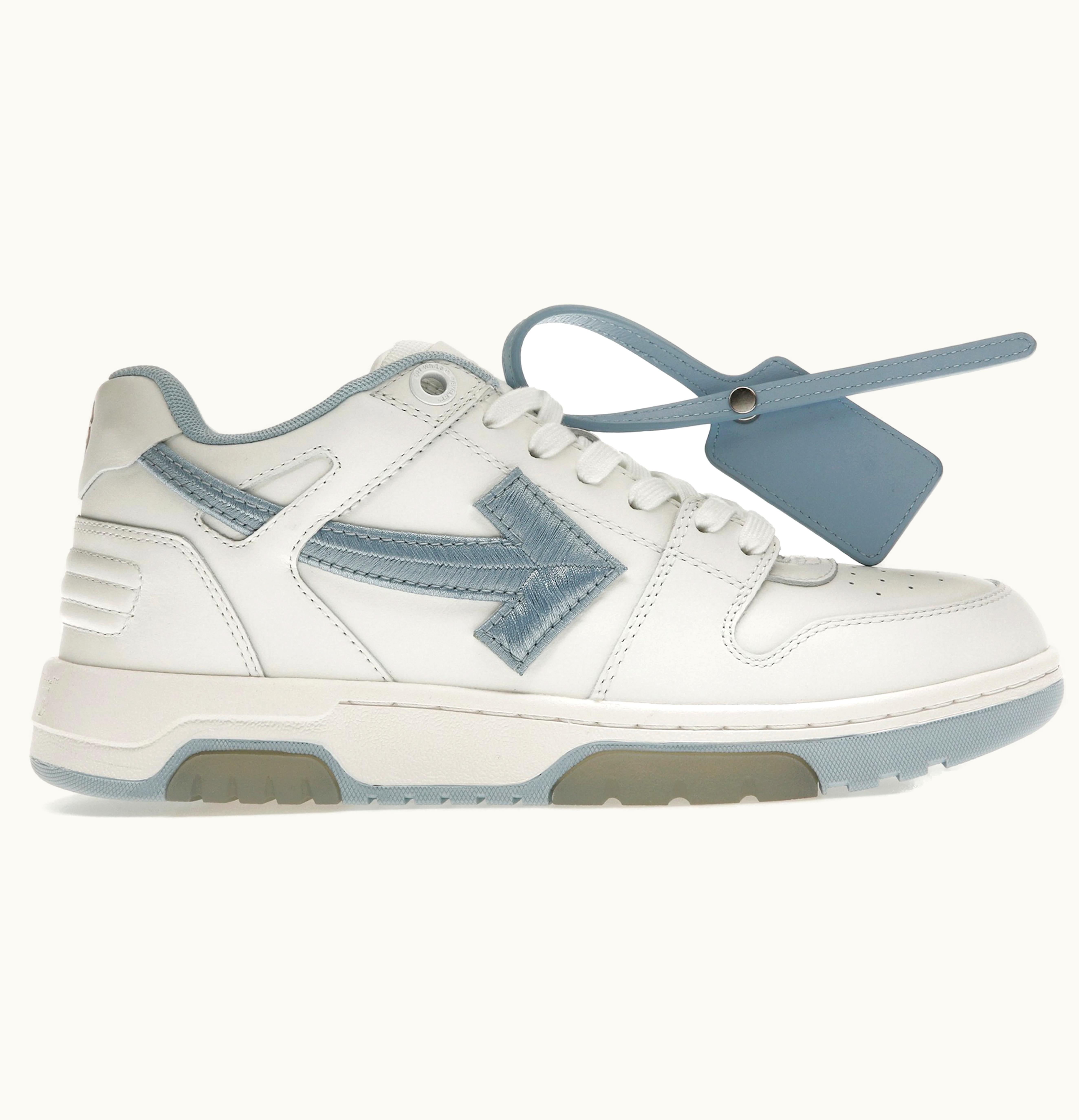 OFF-WHITE OFF-WHITE Out Of Office Ooo Low Tops Embroidered Arrow White Light Blue