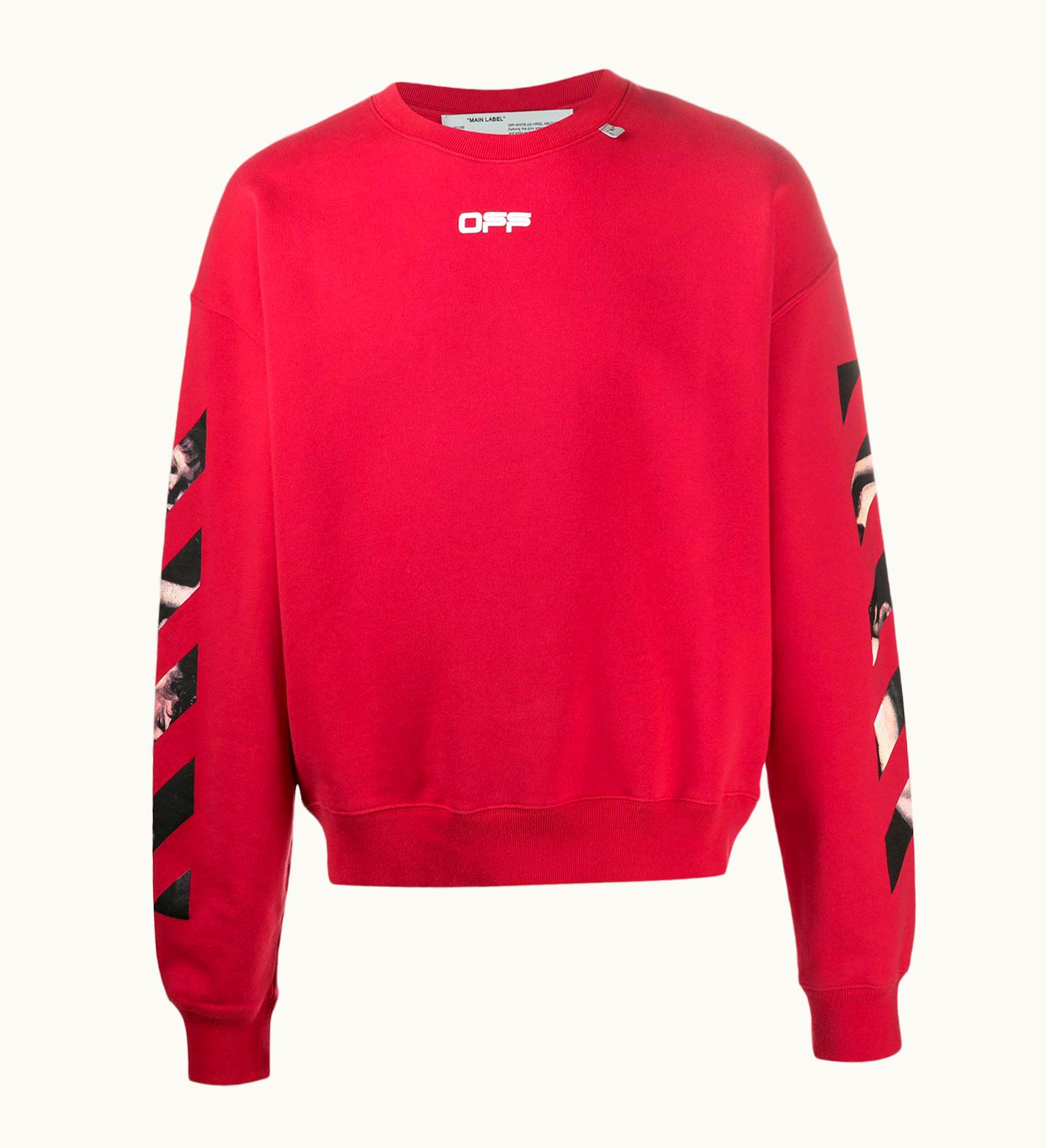 OFF-WHITE OFF-WHITE Caravaggio Arrows Over Sweatshirt Red Multicolor