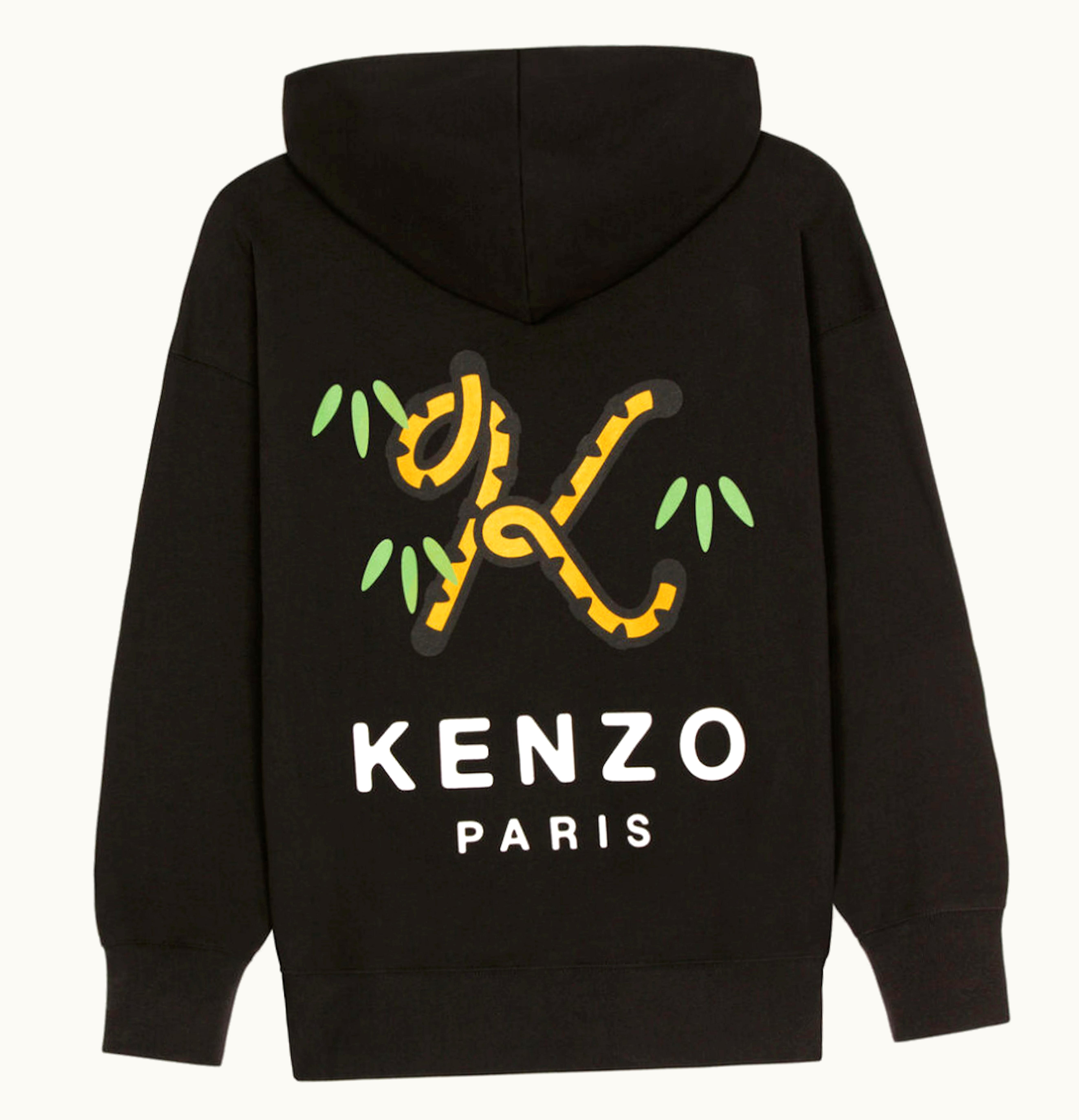 Kenzo X Nigo Tiger Tail Oversized Womens Hoodie Black