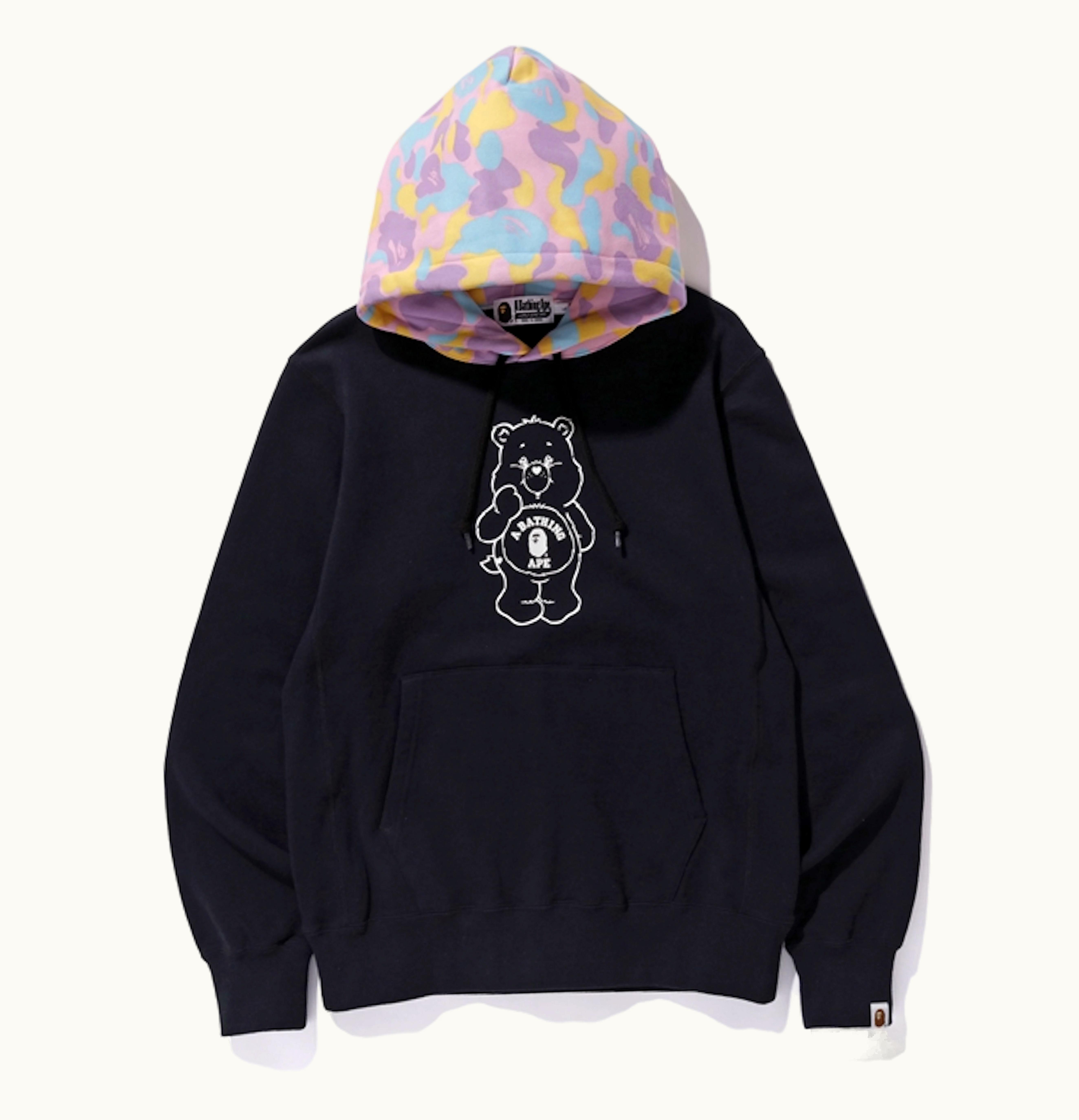 BAPE BAPE X Care Bears Oversized Camo Hood Pullover Black