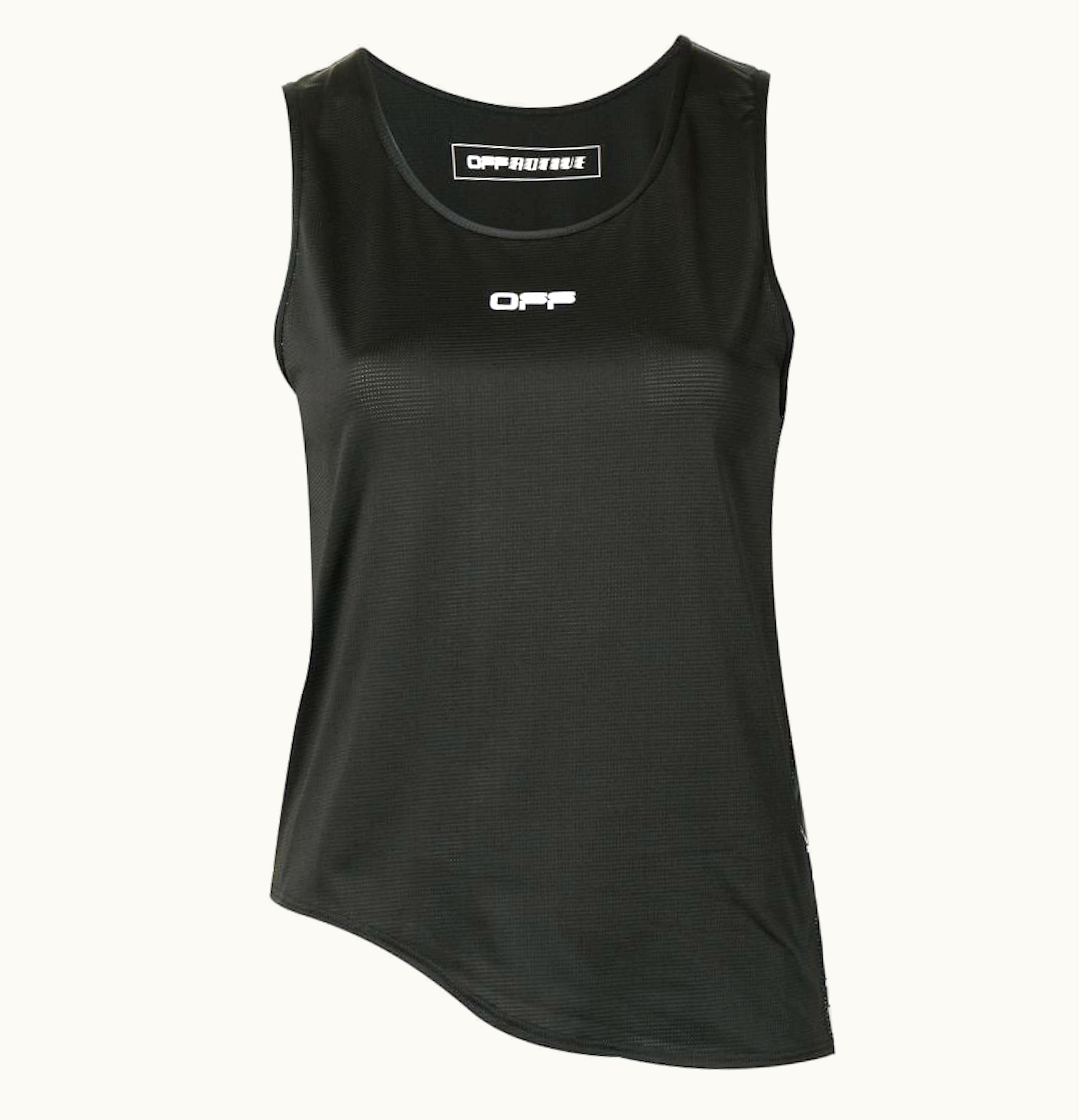 OFF-WHITE OFF-WHITE Logo Print Sleeveless Performance Top Black
