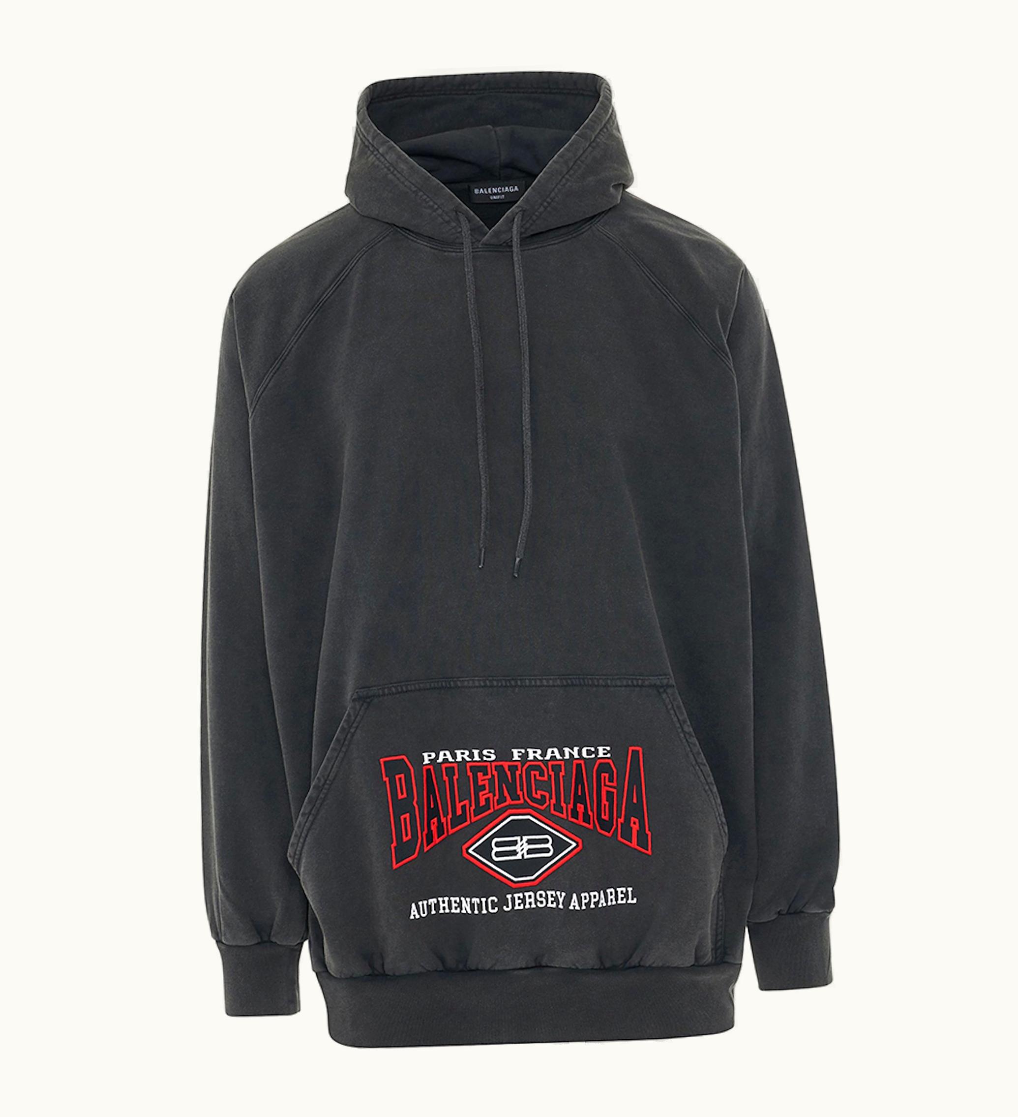 Balenciaga Balenciaga Embroidered BB Authentic Jersey Apparel Oversized Hoodie Black