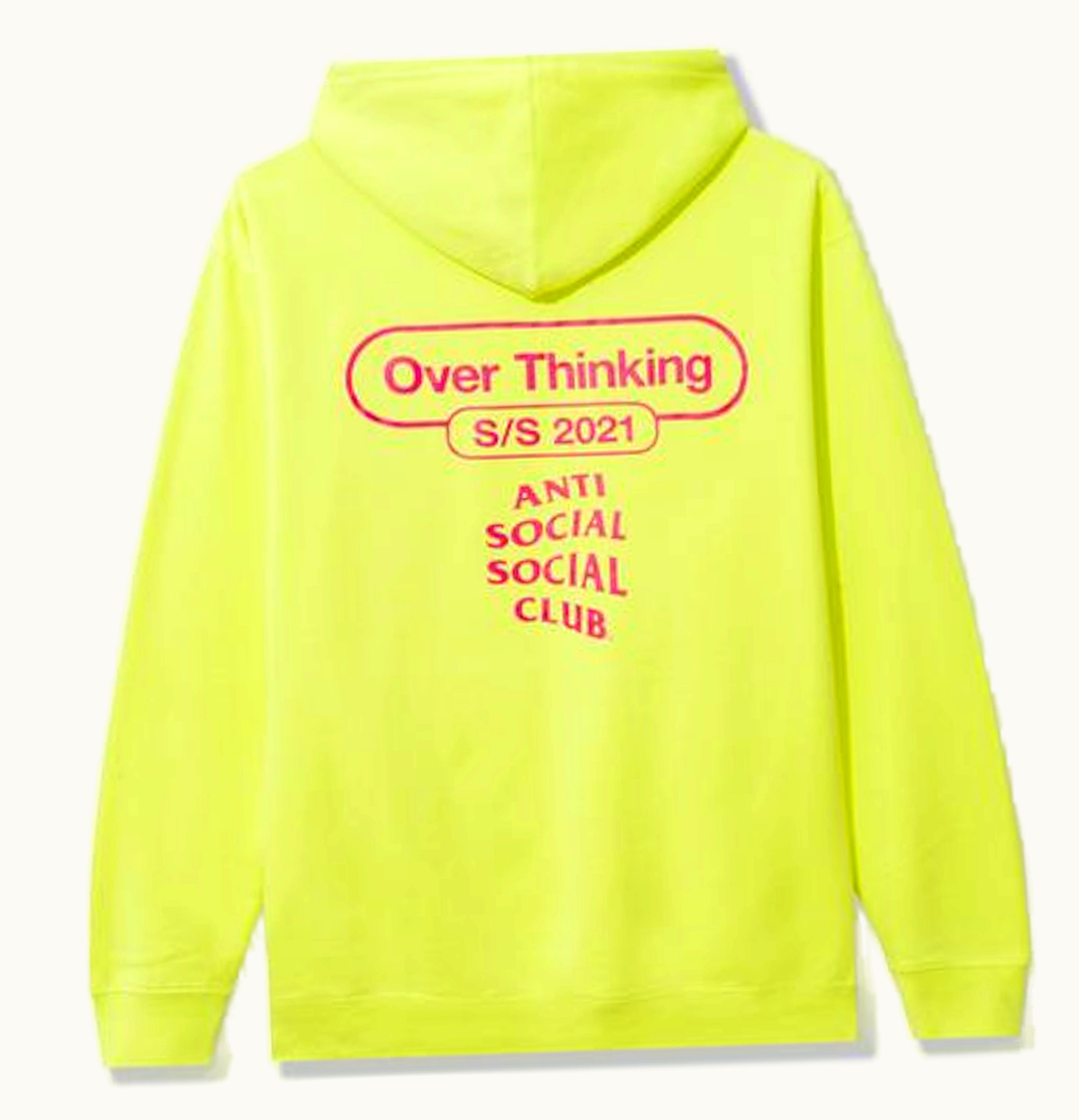 Anti Social Social Club Anti Social Social Club Over Thinking 21 Hoodie Neon Green