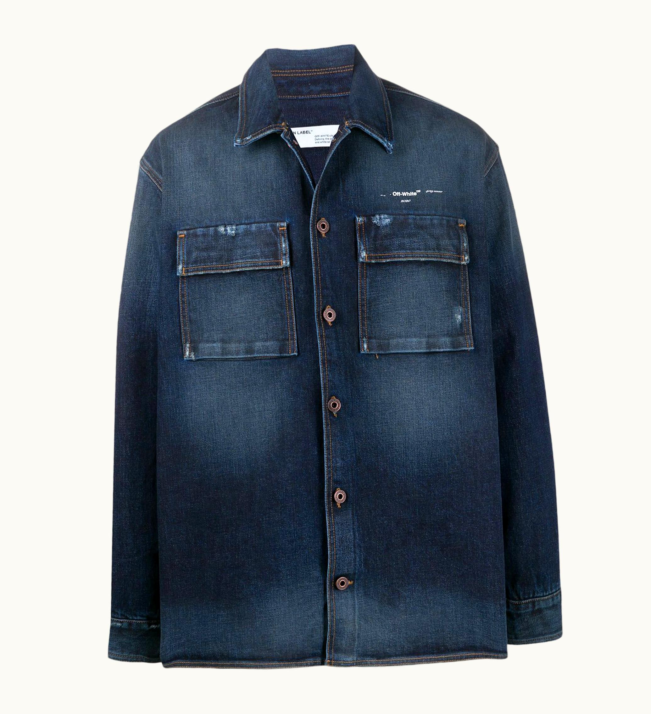OFF-WHITE OFF-WHITE Oversized Indigo Denim Shirt Indigo White