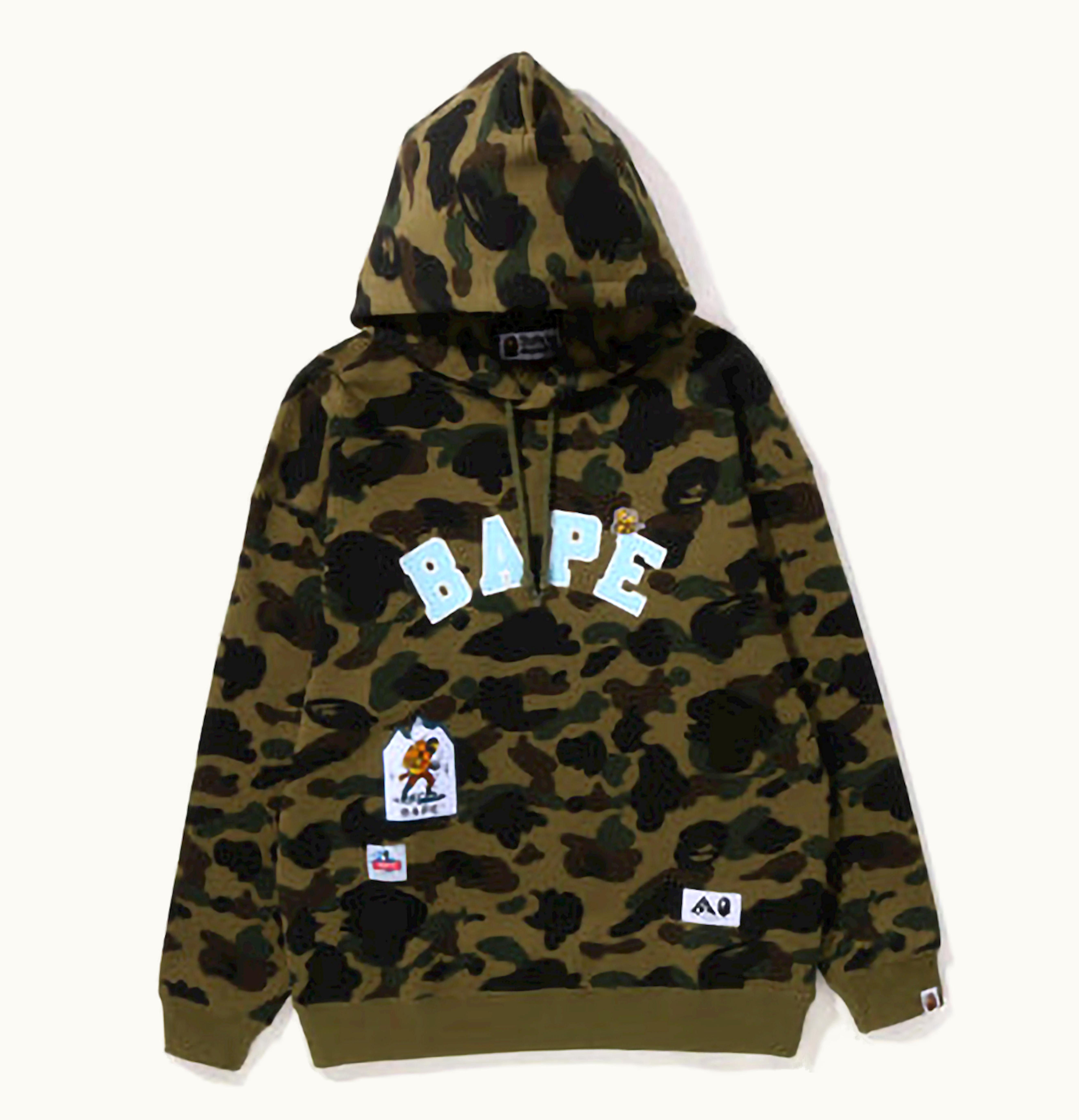 BAPE BAPE Womens Multi Label 1st Camo Oversized Hoodie Green