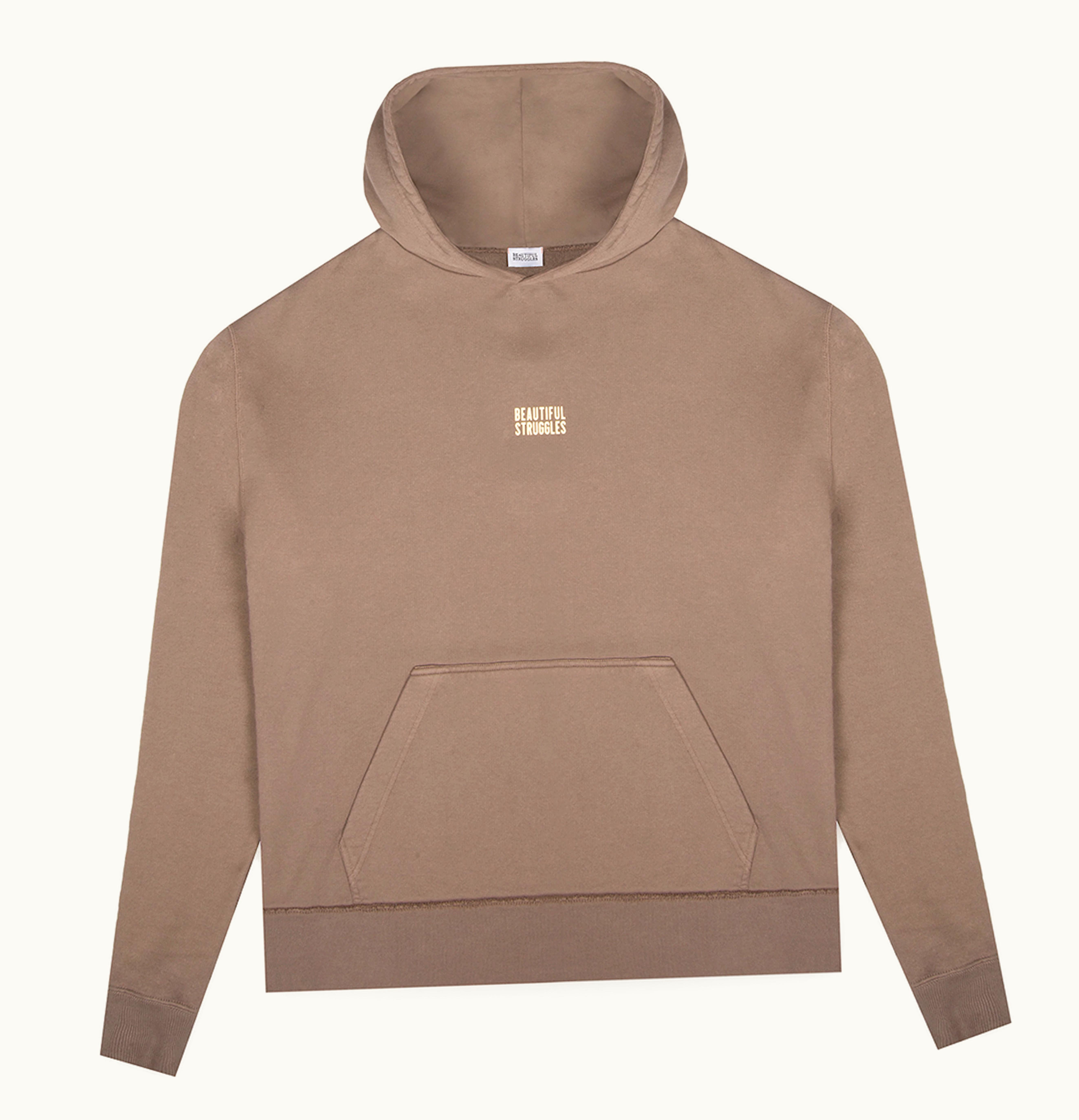Beautiful Struggles Small Logo Oversized Fit Hoodie Taupe