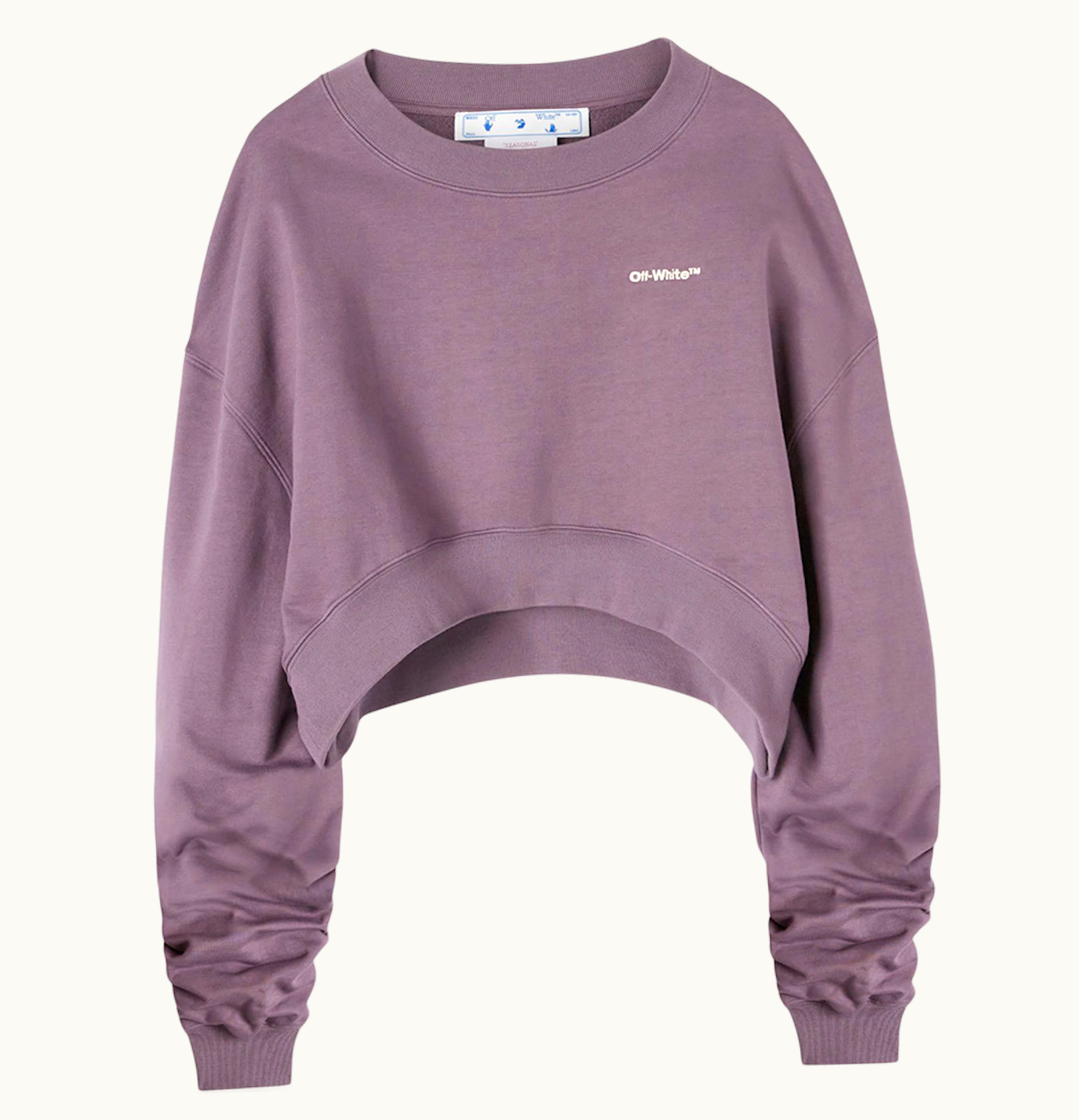 OFF-WHITE OFF-WHITE For All Crop Over Crewneck Violet