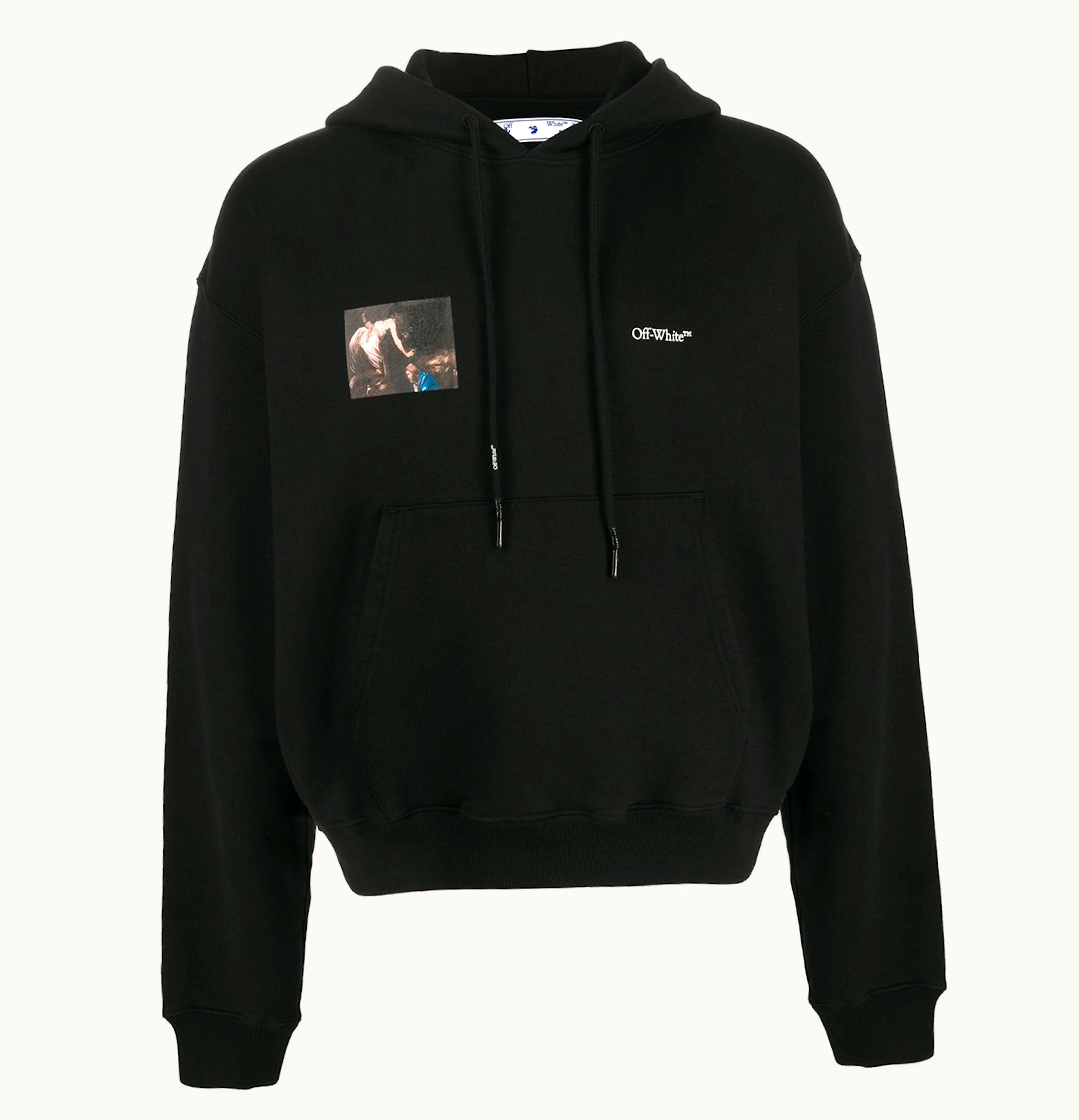 OFF-WHITE OFF-WHITE Oversize Fit Caravaggio Angel Hoodie Black Black