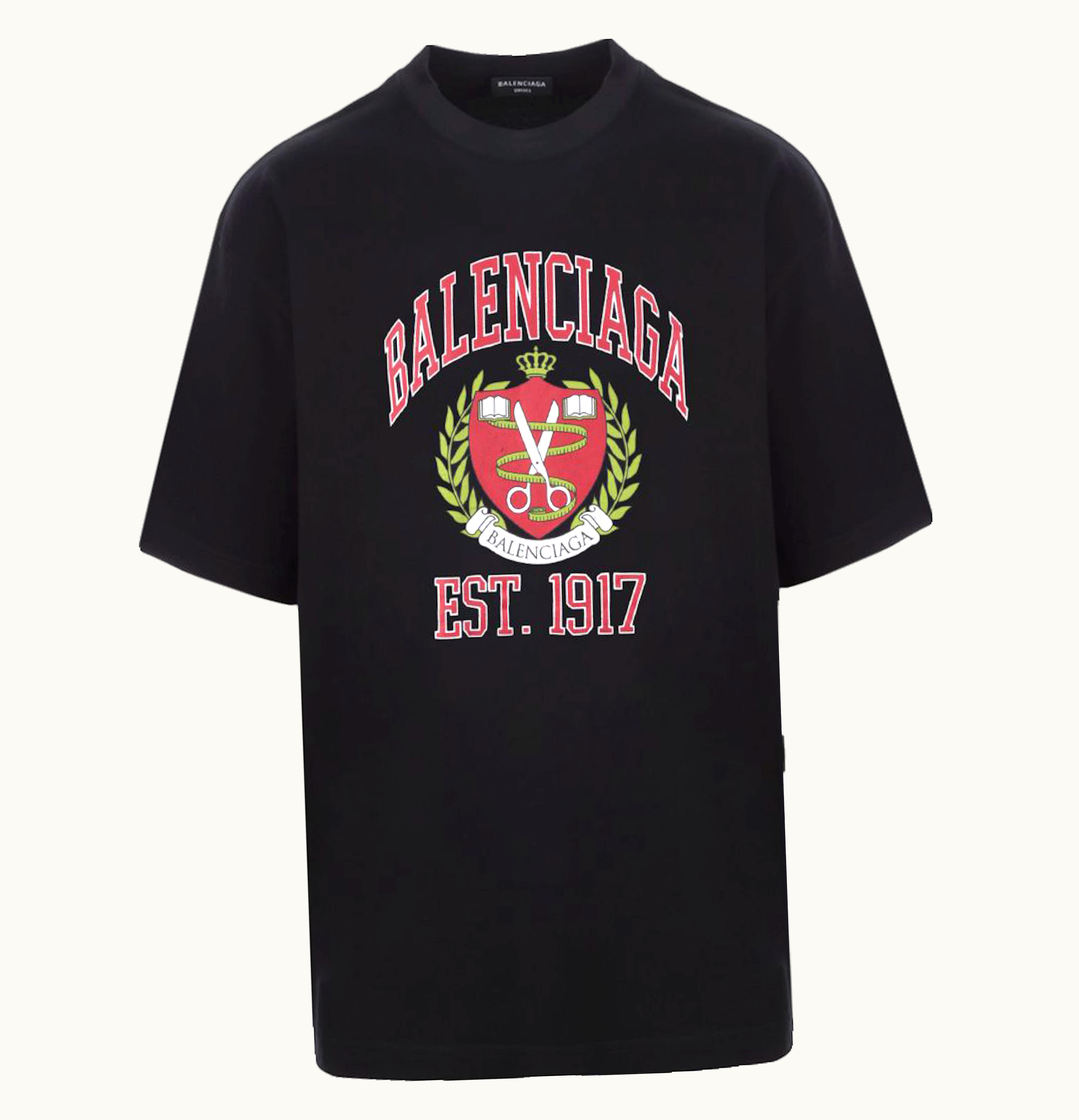 Balenciaga Balenciaga College Oversized T Shirt Black Red White