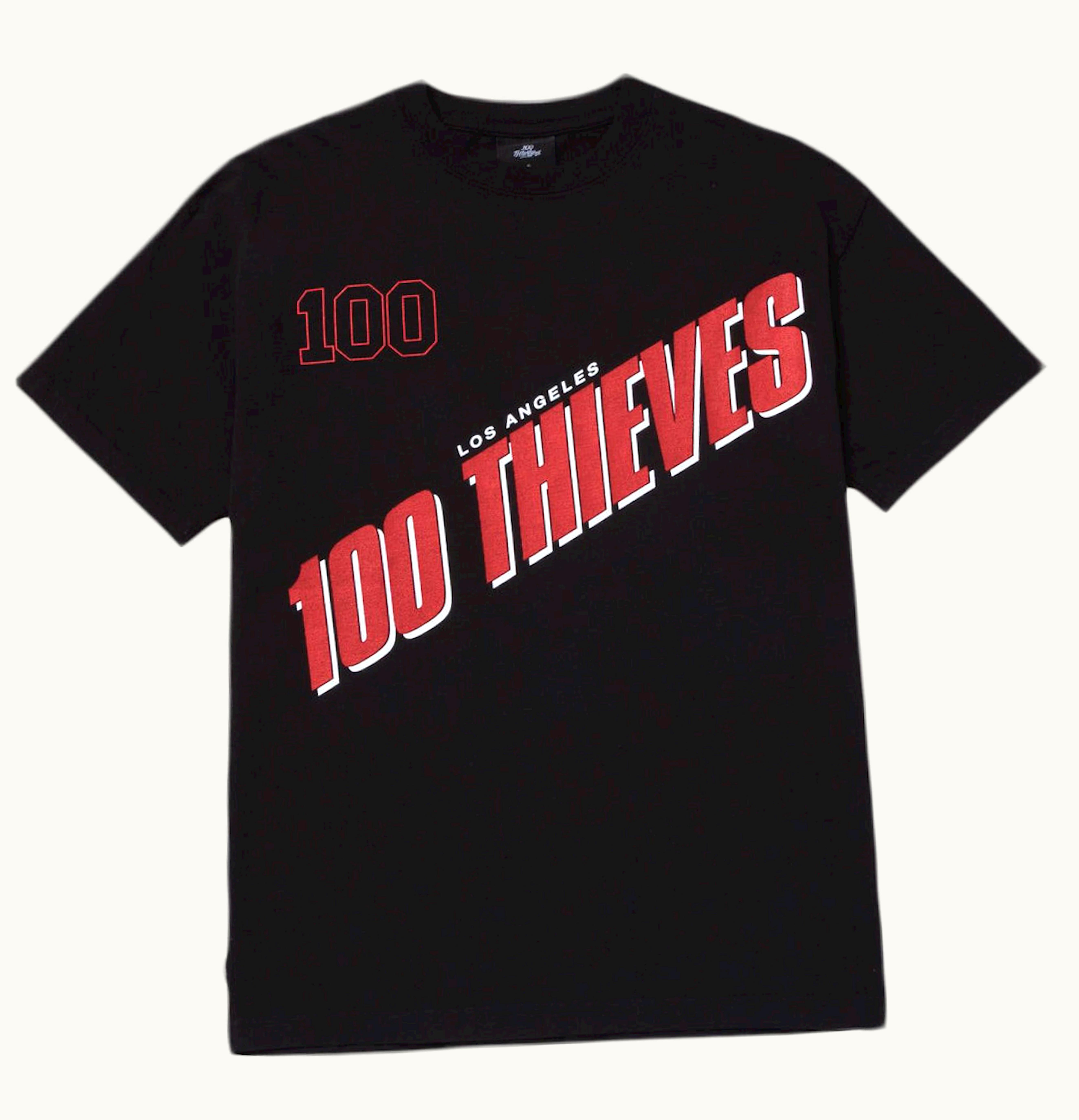 100 Thieves Alumni Collection Slanted Oversized T Shirt Black