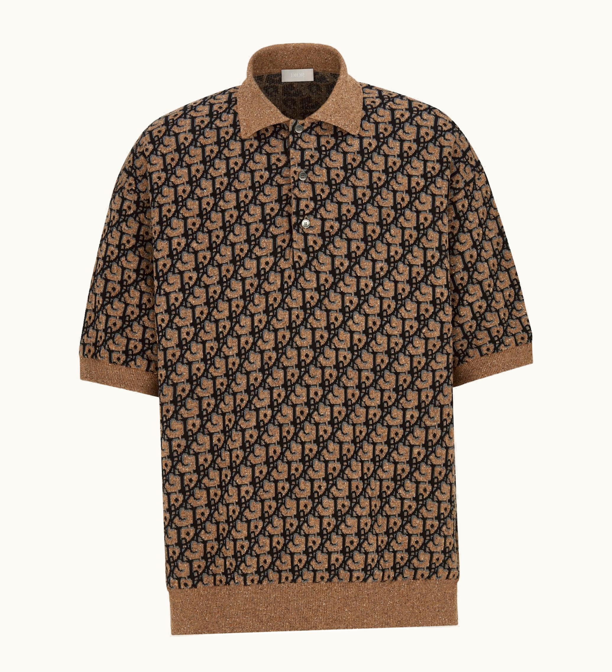 Dior Dior X Cactus Jack Oversized Polo Shirt Beige Black