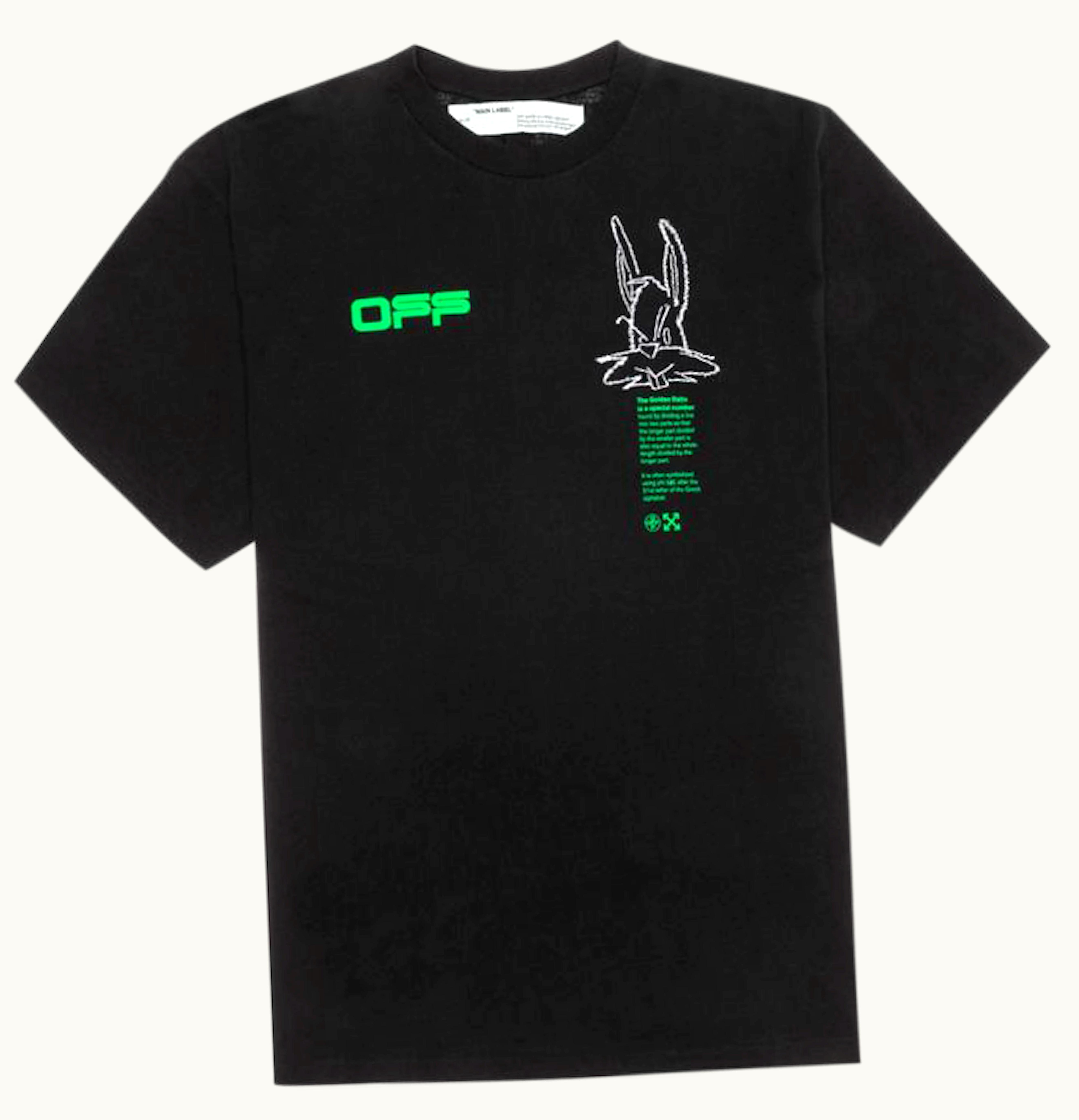 OFF-WHITE OFF-WHITE Oversized Fit Harry The Bunny T Shirt Black Multicolor