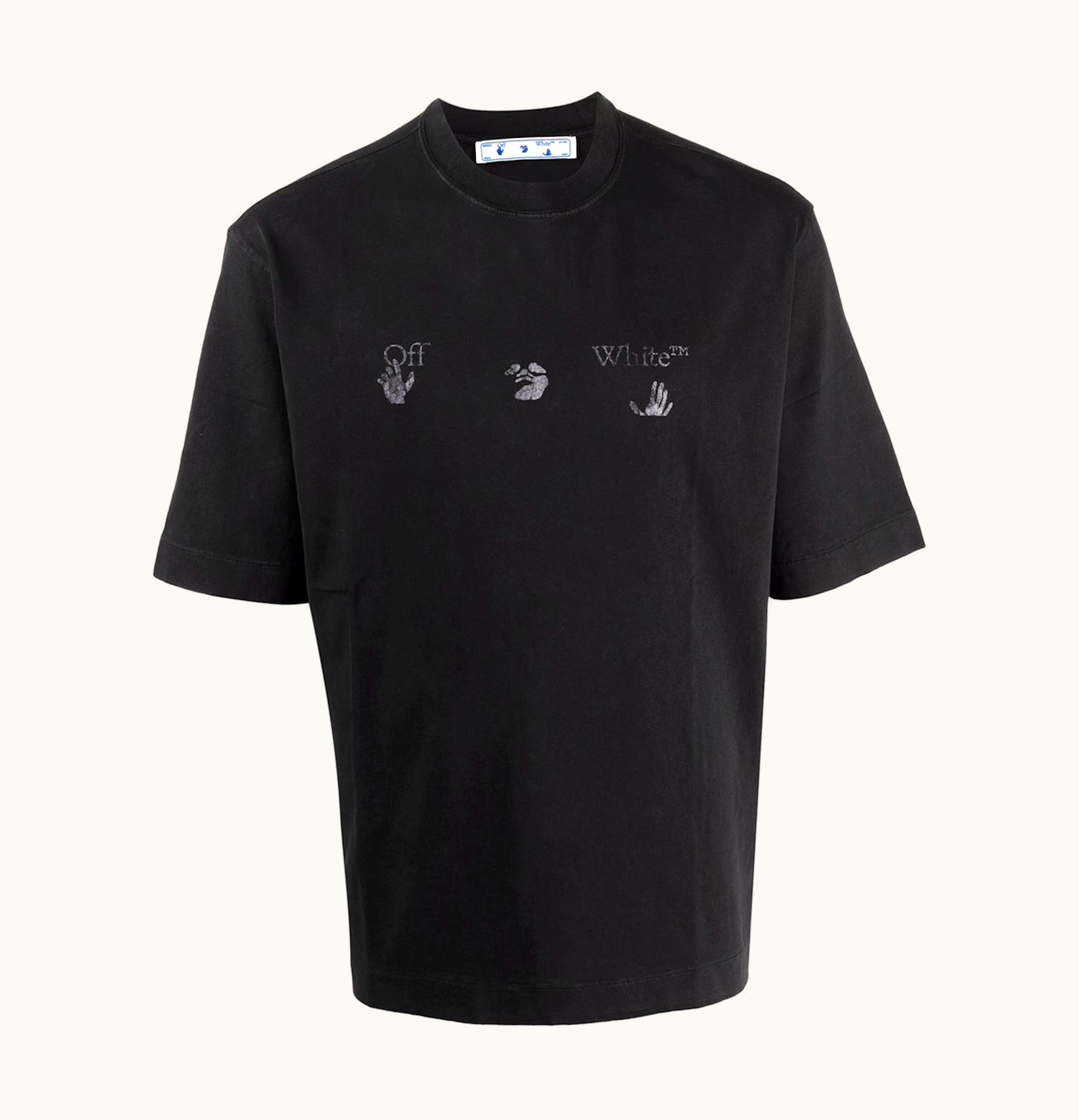 OFF-WHITE OFF-WHITE Oversized Drowning Logo Vintage T Shirt Black