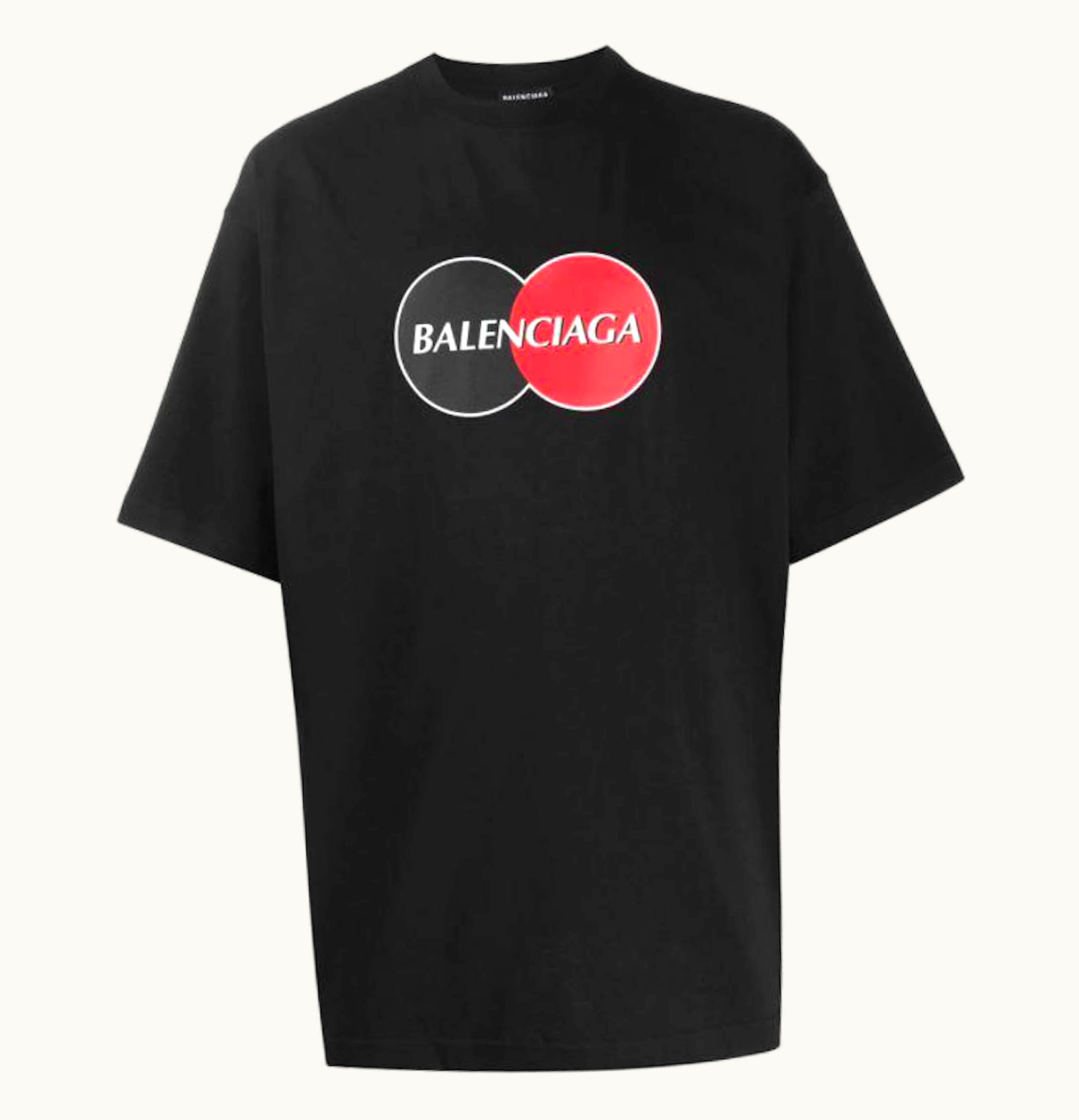 Balenciaga Balenciaga Credit Card Logo Oversized Fit T Shirt Black
