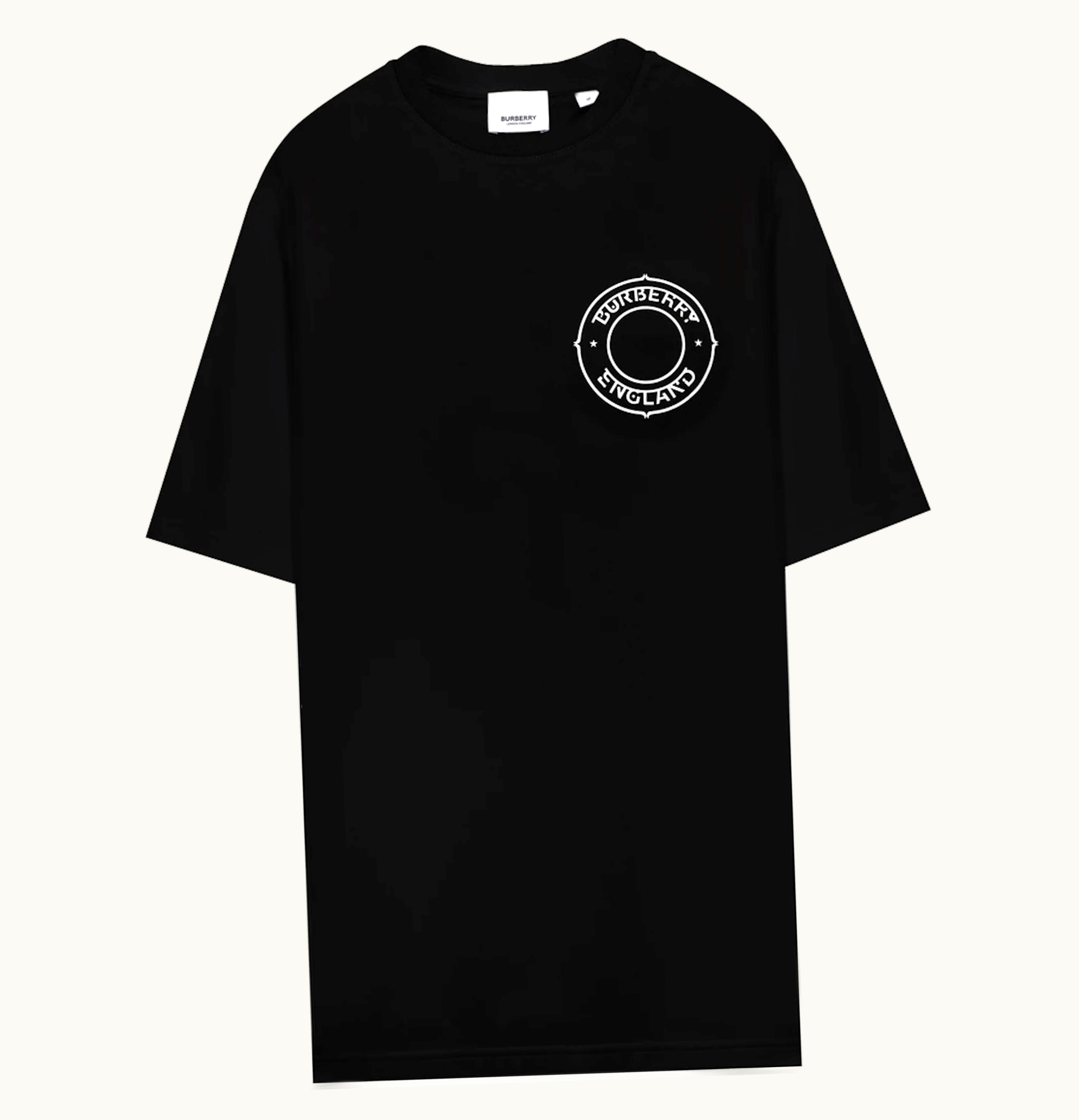 Burberry Logo Print Oversized T Shirt Black