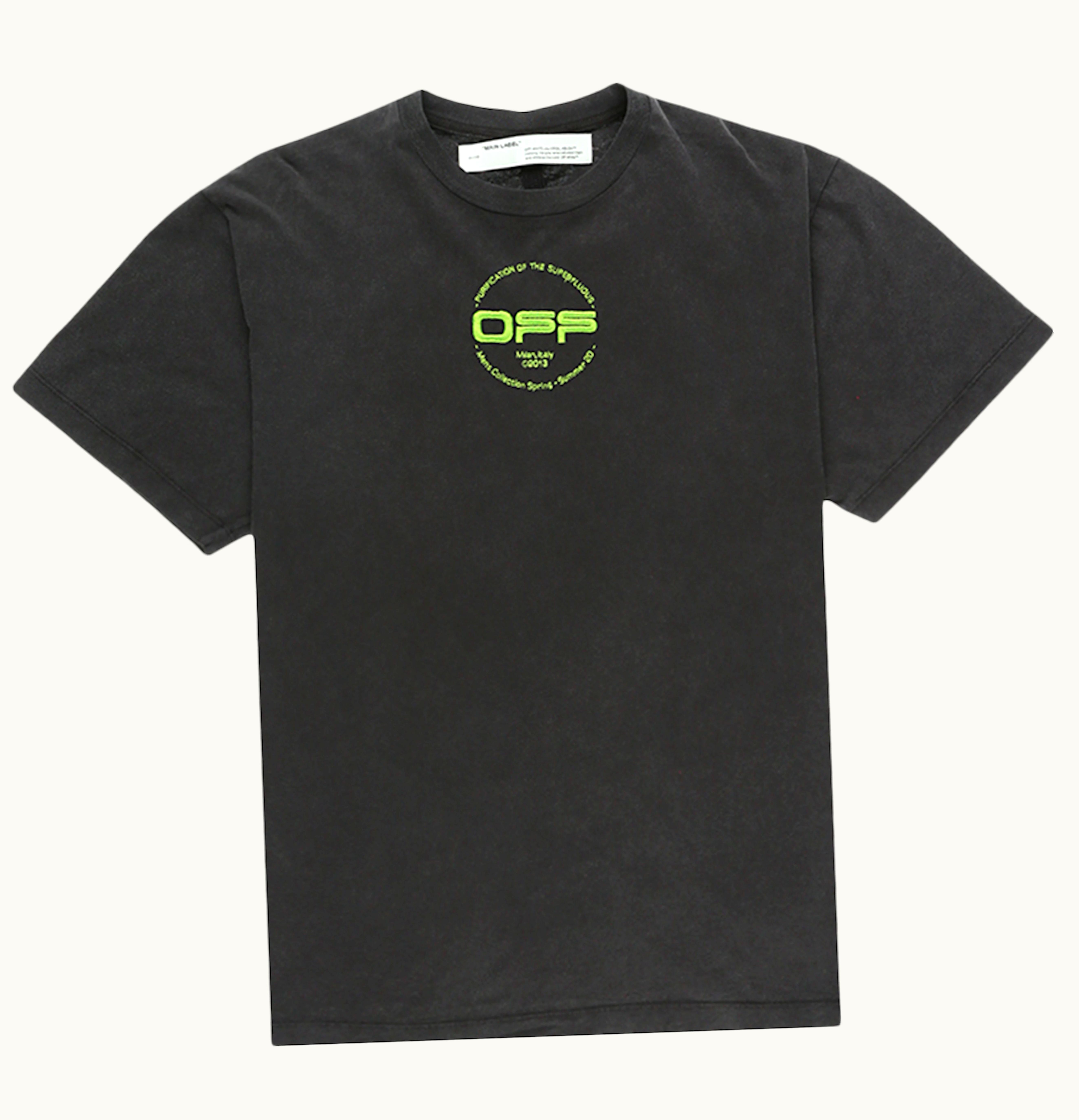 OFF-WHITE OFF-WHITE Oversized Fit Hand T Shirt Black Multicolor