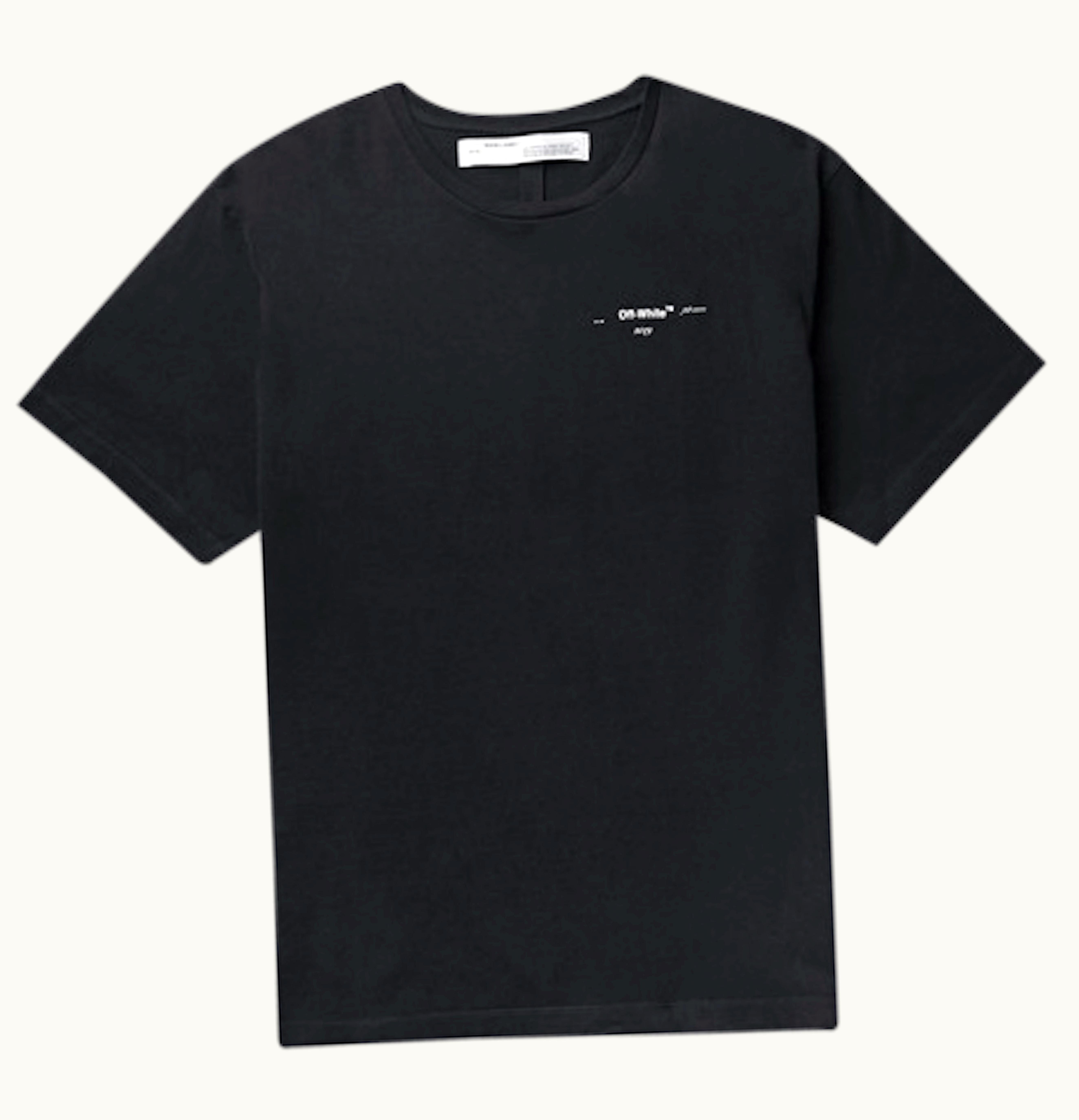 OFF-WHITE OFF-WHITE Oversized 3D Marker Diag T Shirt Black White