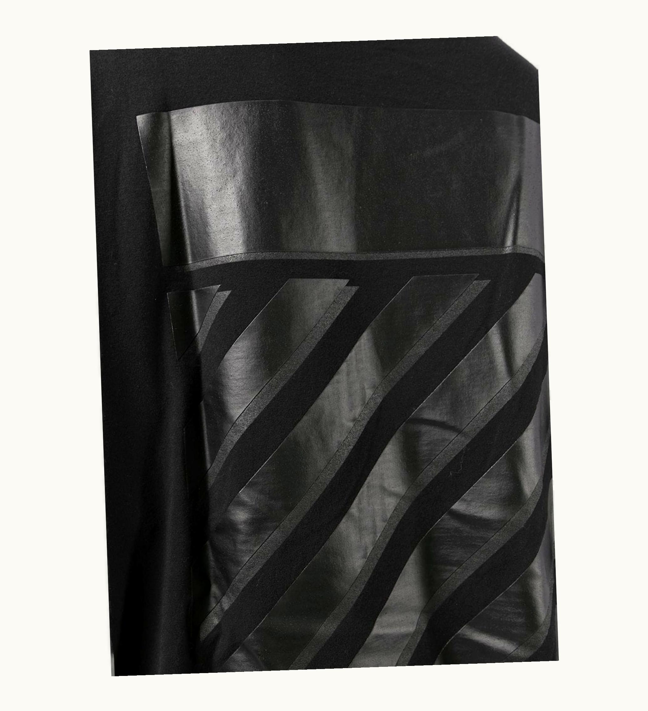 Off-White Off-White Off White Rubber Diagonals Oversized T Shirt Black Black