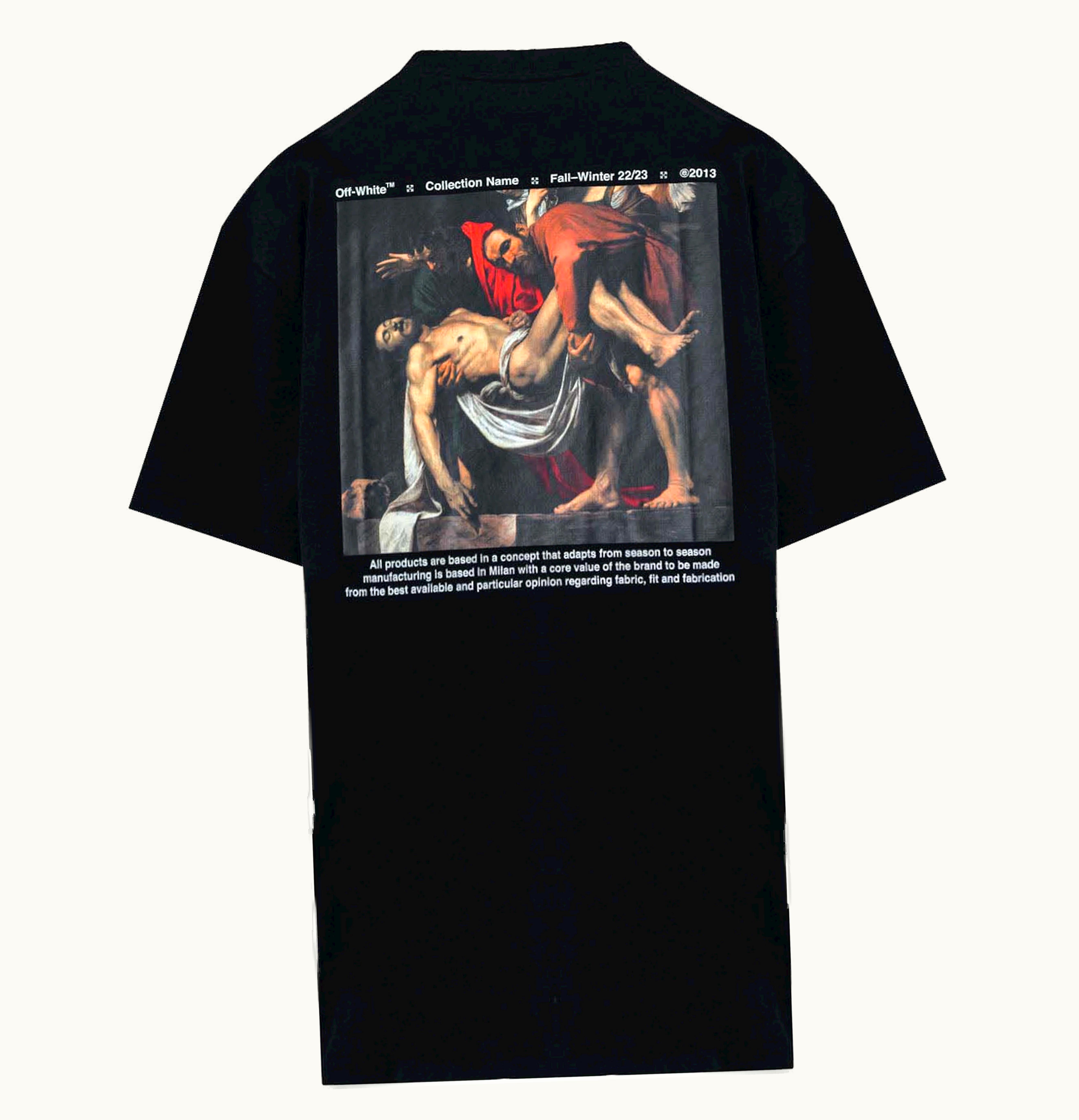 OFF-WHITE OFF-WHITE Carav Deposition Over S S Tee Black White