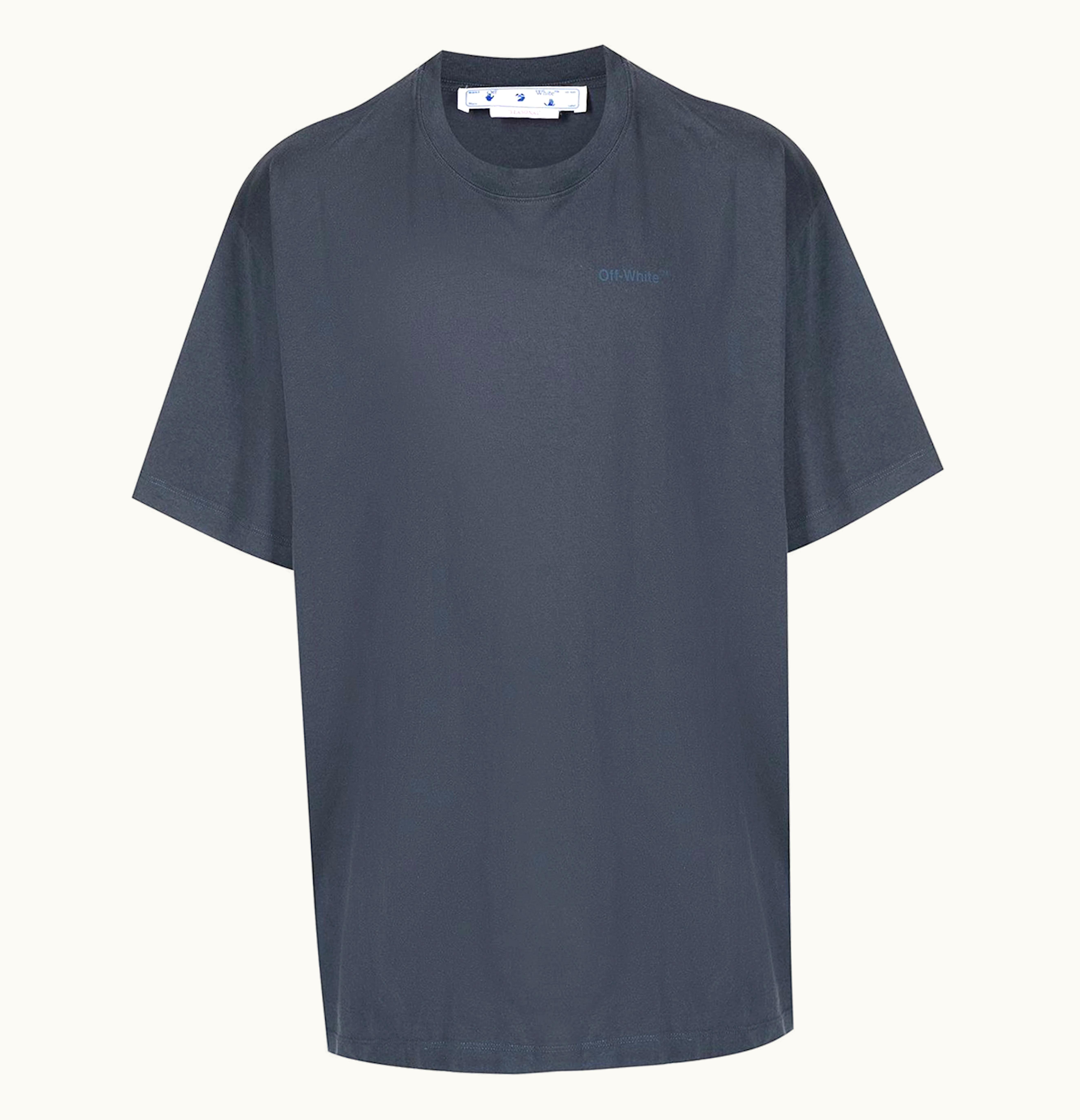 OFF-WHITE OFF-WHITE Rubber Diagonals Oversized T Shirt Washed Black