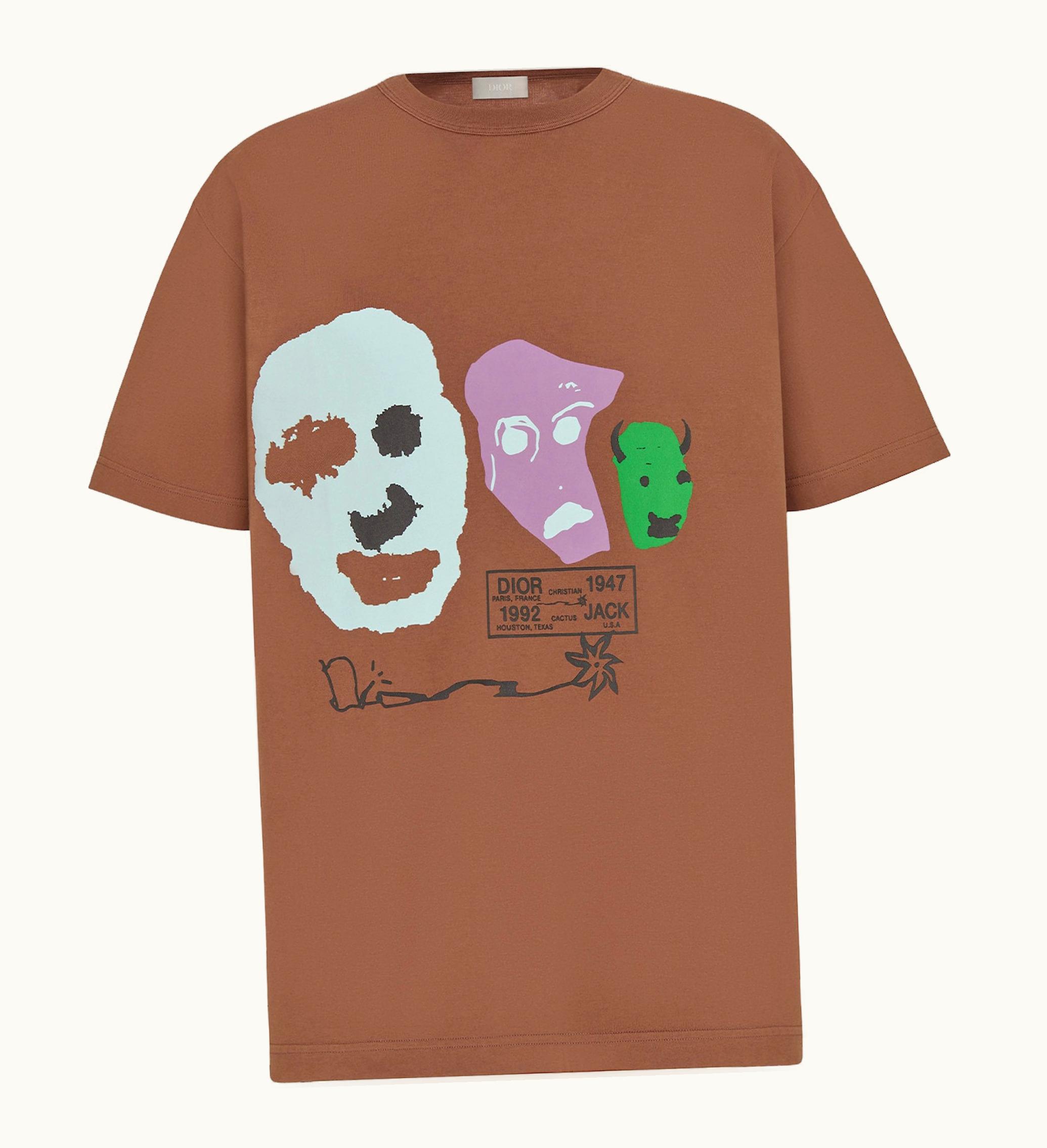 Dior Dior X Cactus Jack Oversized T Shirt Coffee Brown