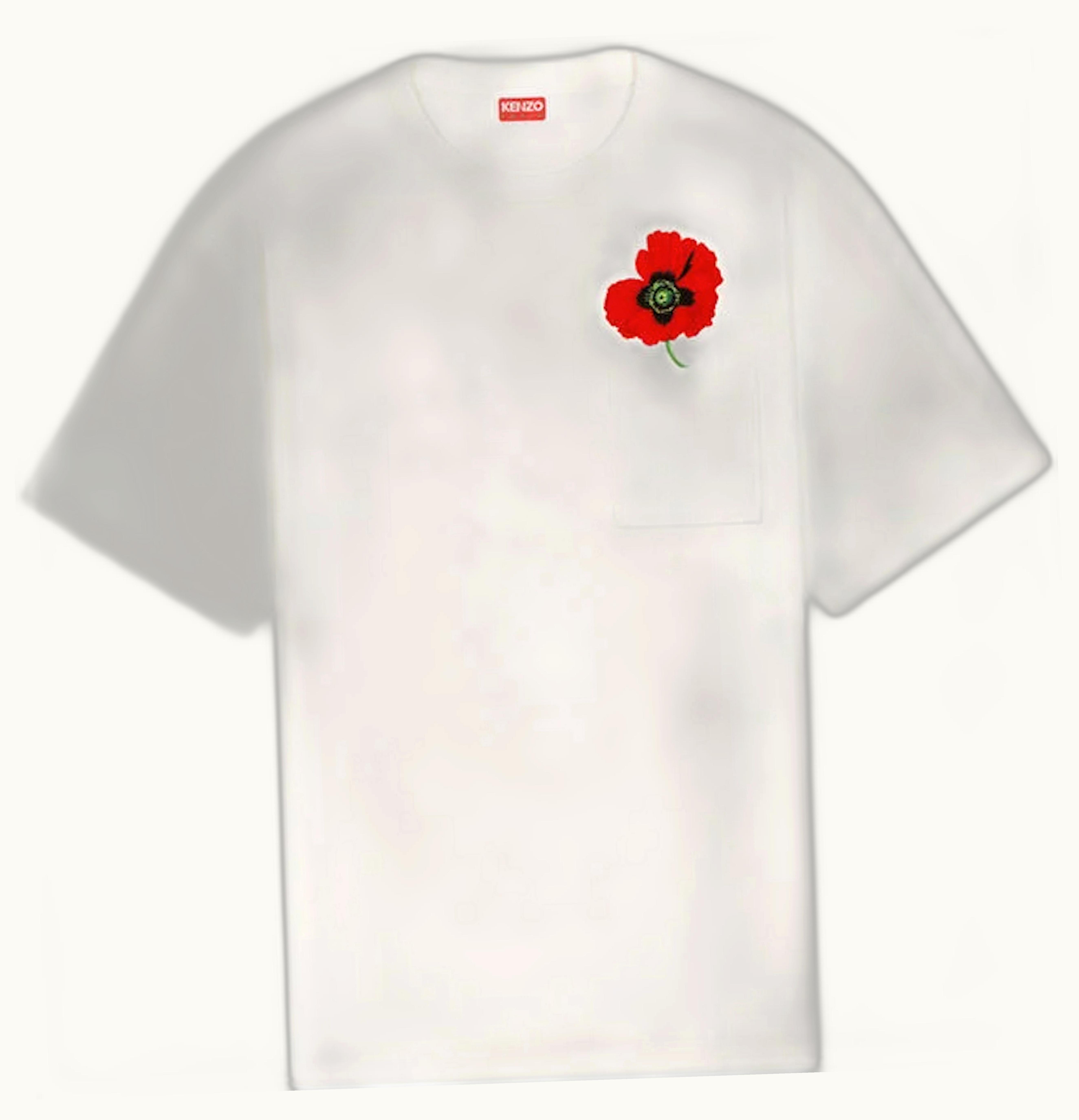 Kenzo Poppy By Nigo Oversized Pocket T Shirt Off White