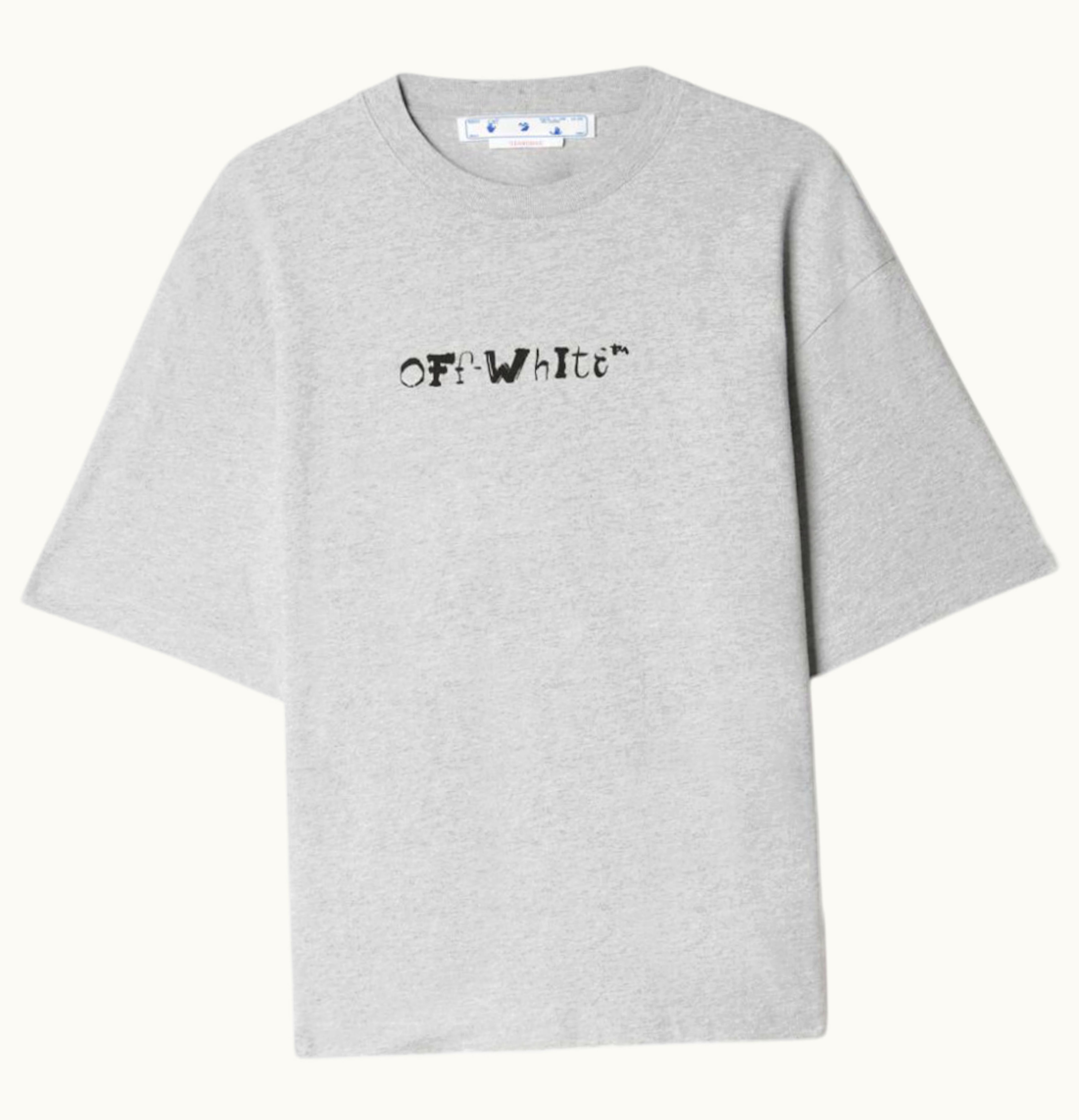 OFF-WHITE OFF-WHITE Faces Over Skate S S Tee Grey Black
