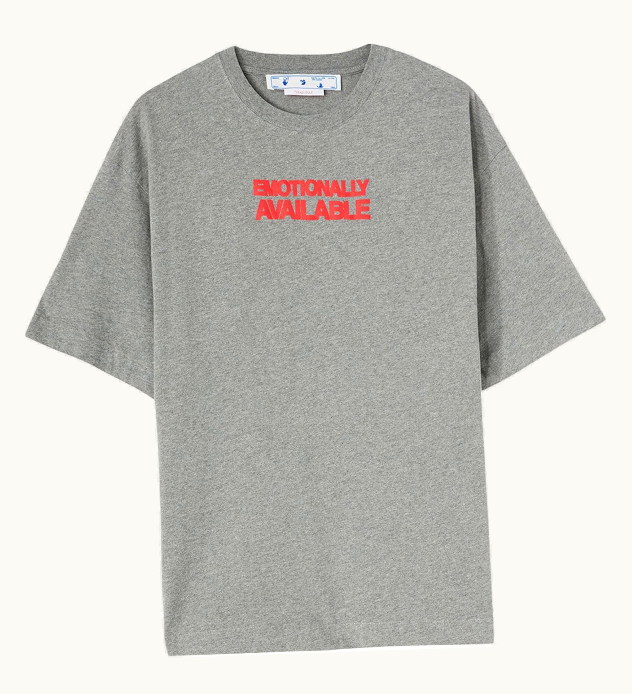 OFF-WHITE OFF-WHITE Emotion Arrow Over Skate S S Tee Grey Orange