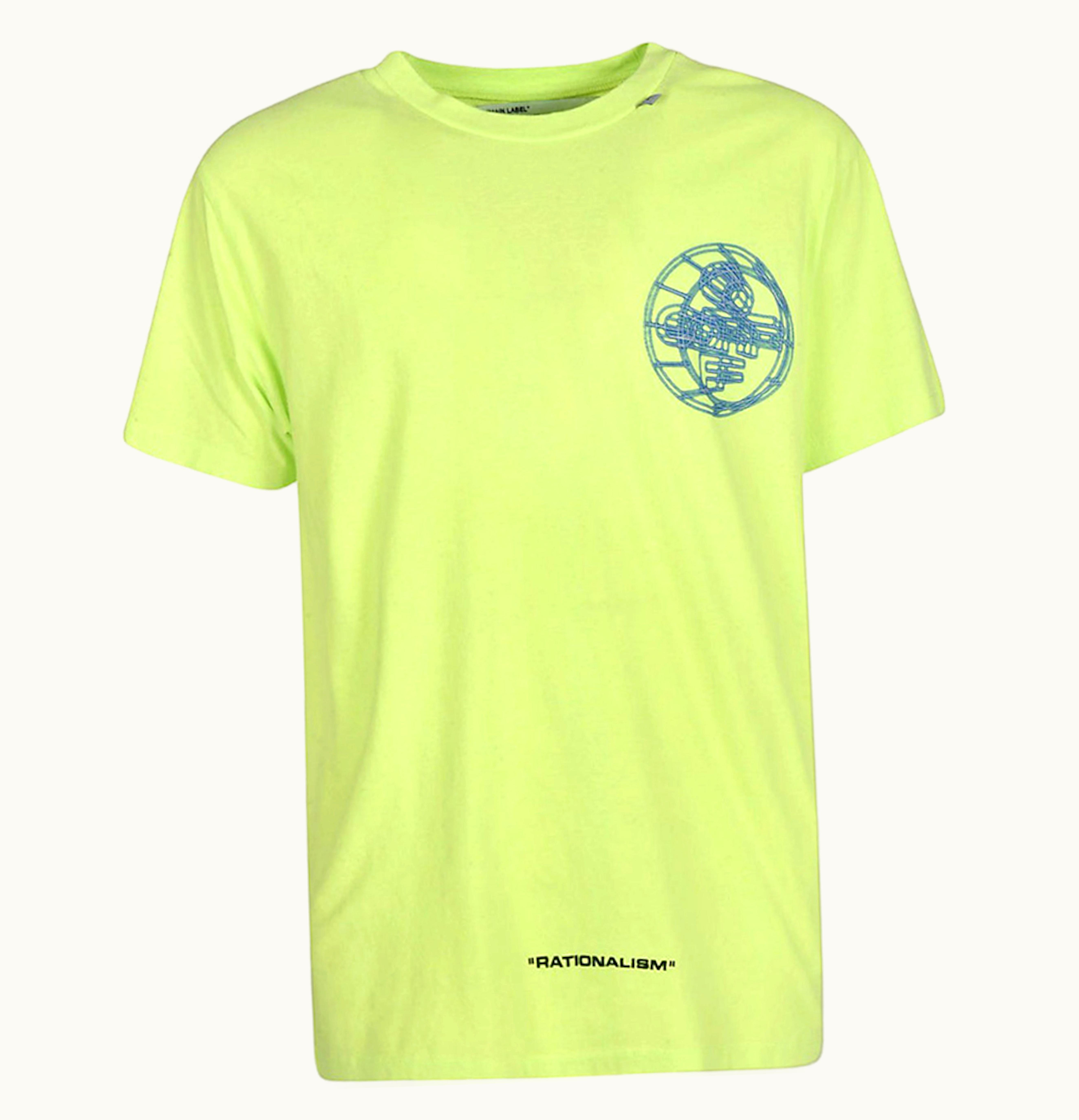 OFF-WHITE OFF-WHITE 3D Crossed Off S S Oversized T Shirt Fluo Yellow Multi