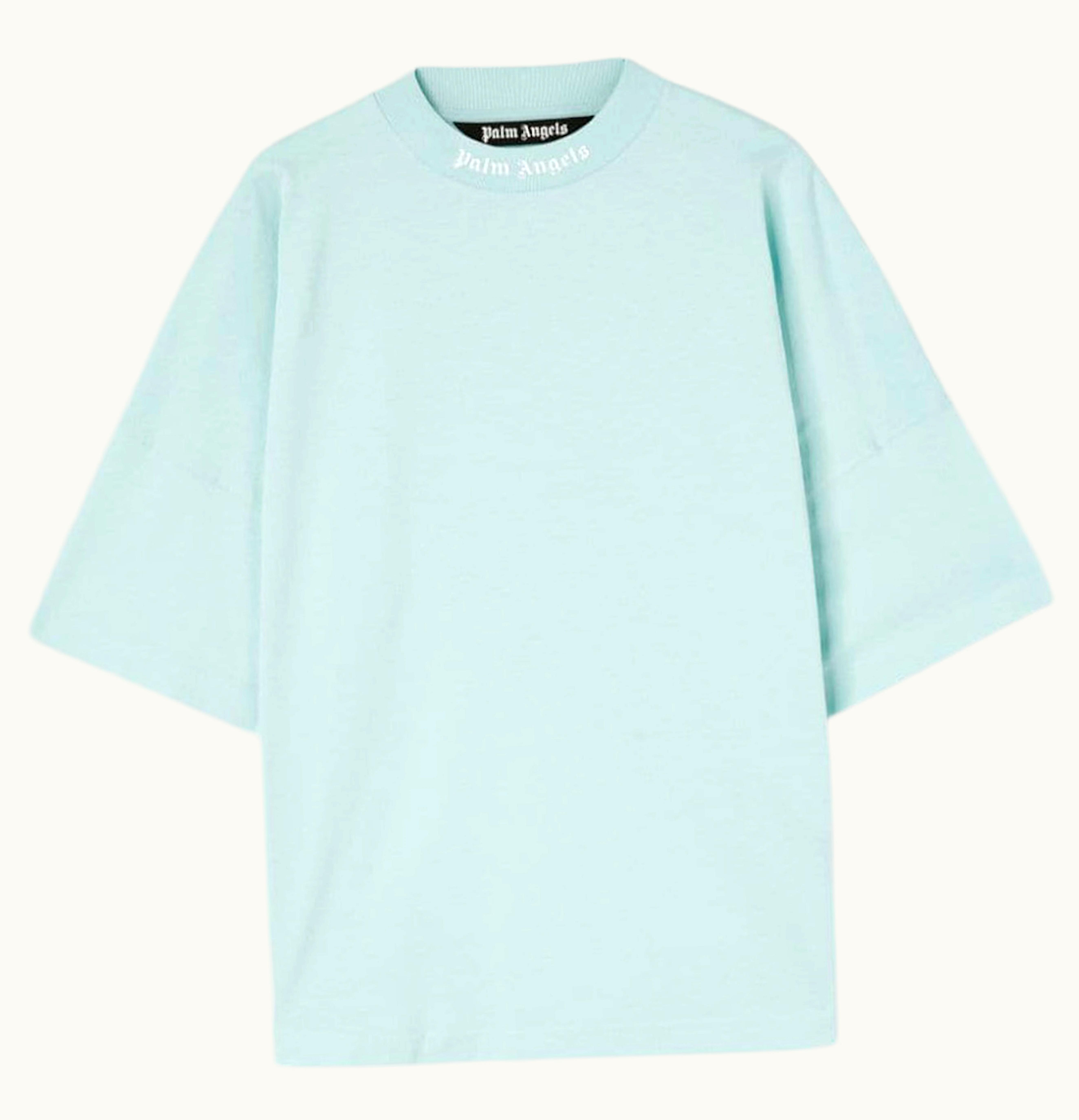 Palm Angels Classic Logo Over T Shirt Light Blue White